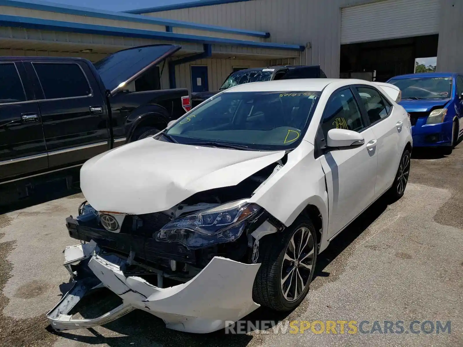 2 Photograph of a damaged car 5YFBURHE2KP867782 TOYOTA COROLLA 2019