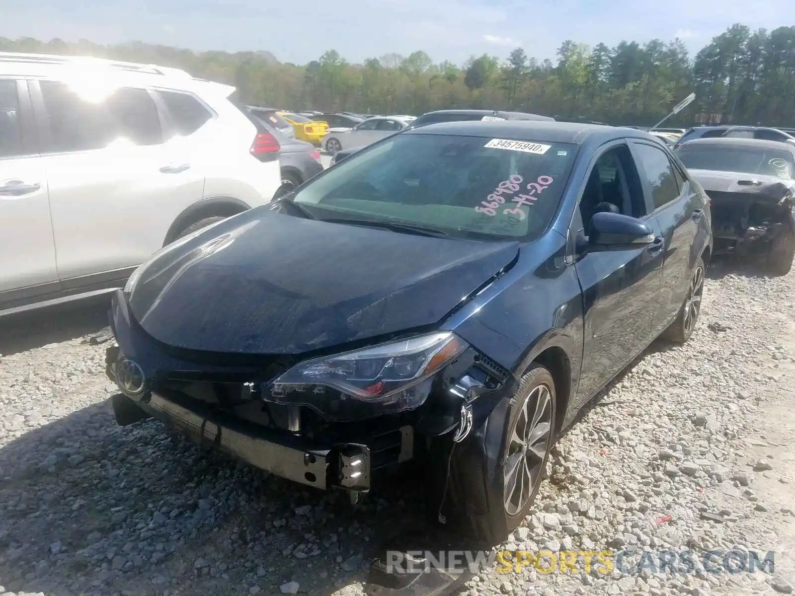 2 Photograph of a damaged car 5YFBURHE2KP868480 TOYOTA COROLLA 2019