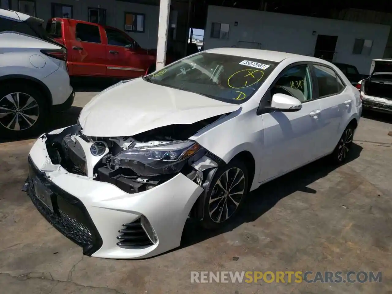 2 Photograph of a damaged car 5YFBURHE2KP868849 TOYOTA COROLLA 2019