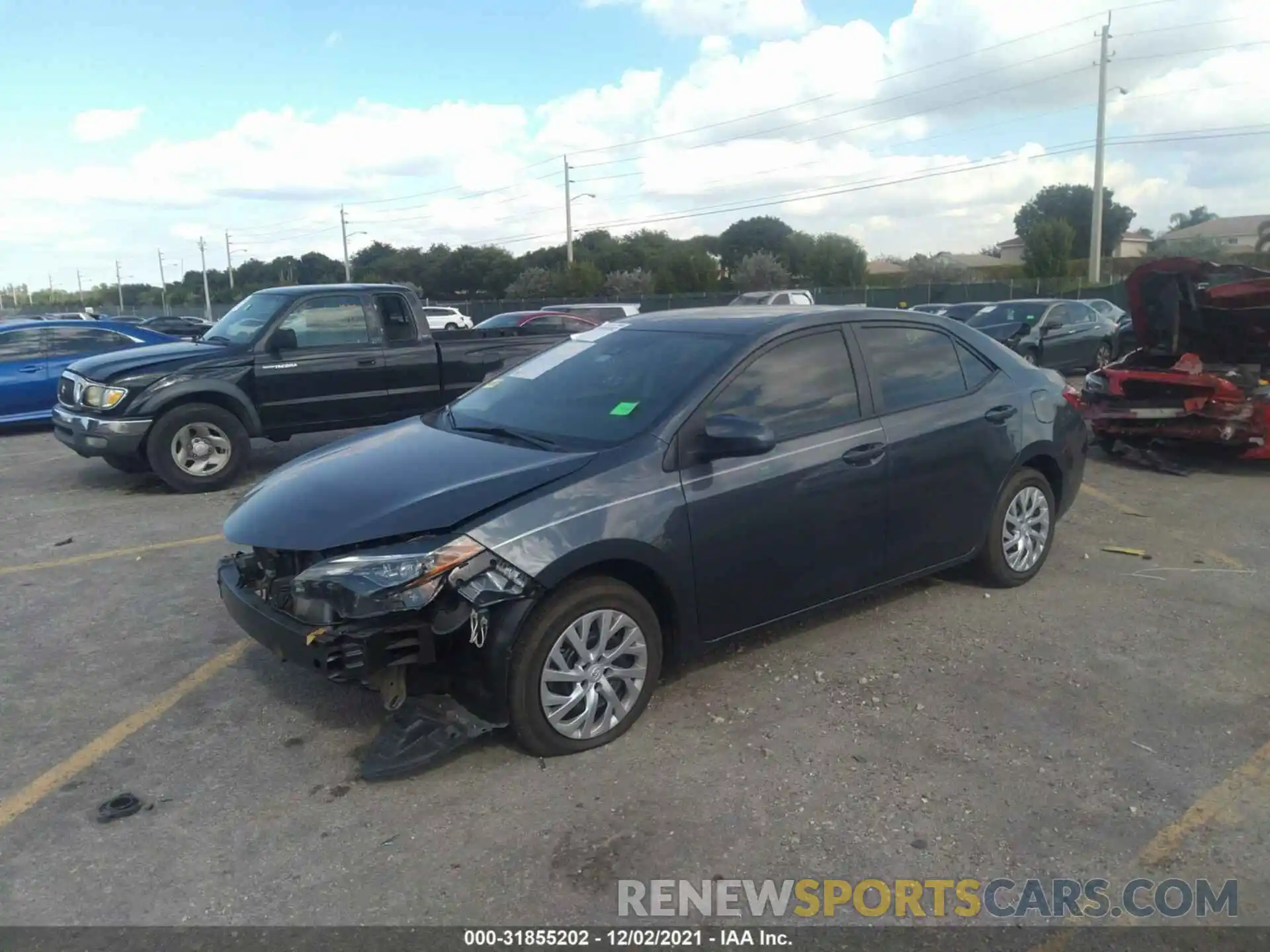 2 Photograph of a damaged car 5YFBURHE2KP869449 TOYOTA COROLLA 2019