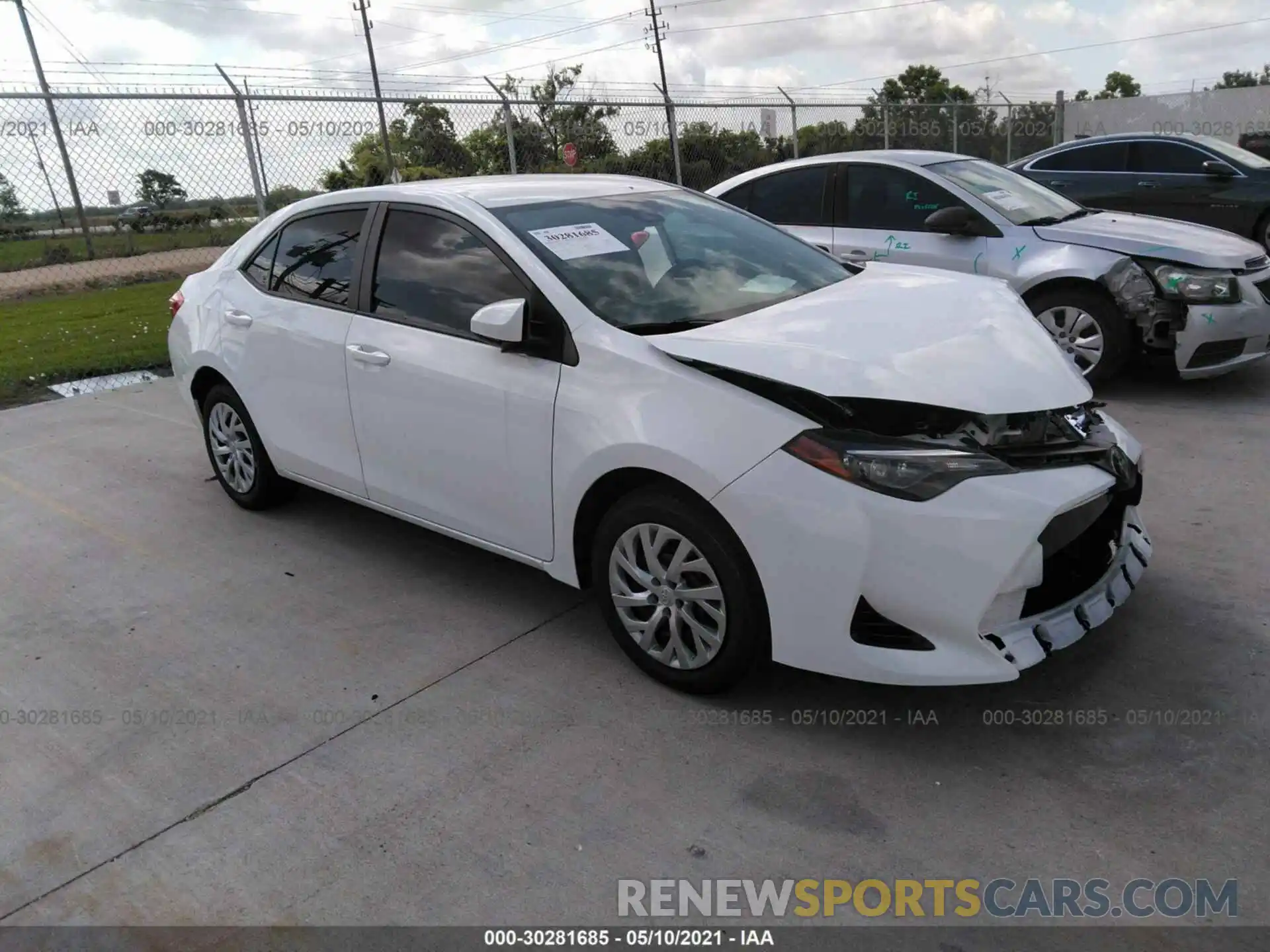 1 Photograph of a damaged car 5YFBURHE2KP869676 TOYOTA COROLLA 2019