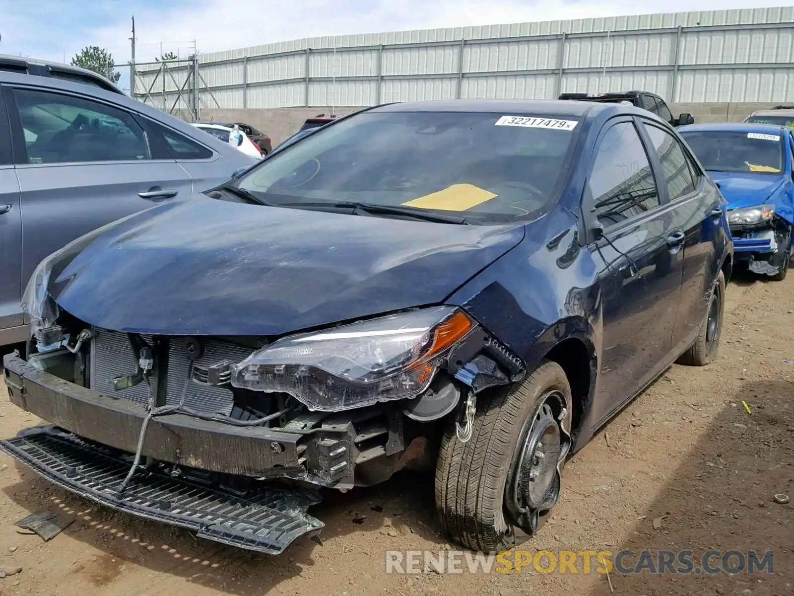 2 Photograph of a damaged car 5YFBURHE2KP869693 TOYOTA COROLLA 2019