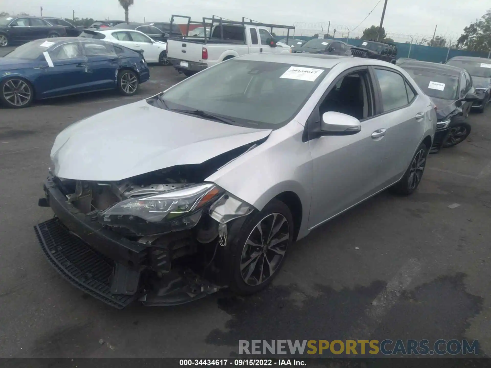 2 Photograph of a damaged car 5YFBURHE2KP869791 TOYOTA COROLLA 2019