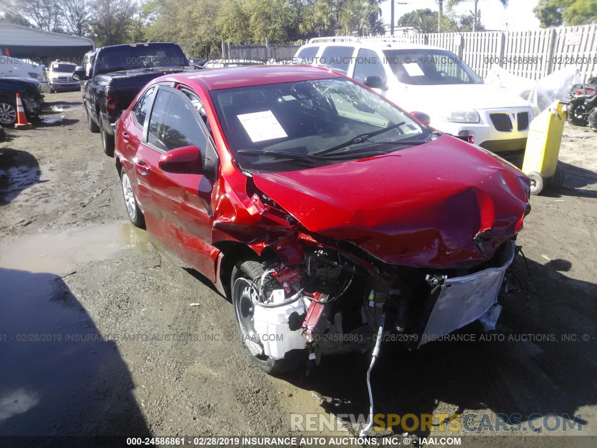 1 Photograph of a damaged car 5YFBURHE2KP870083 TOYOTA COROLLA 2019