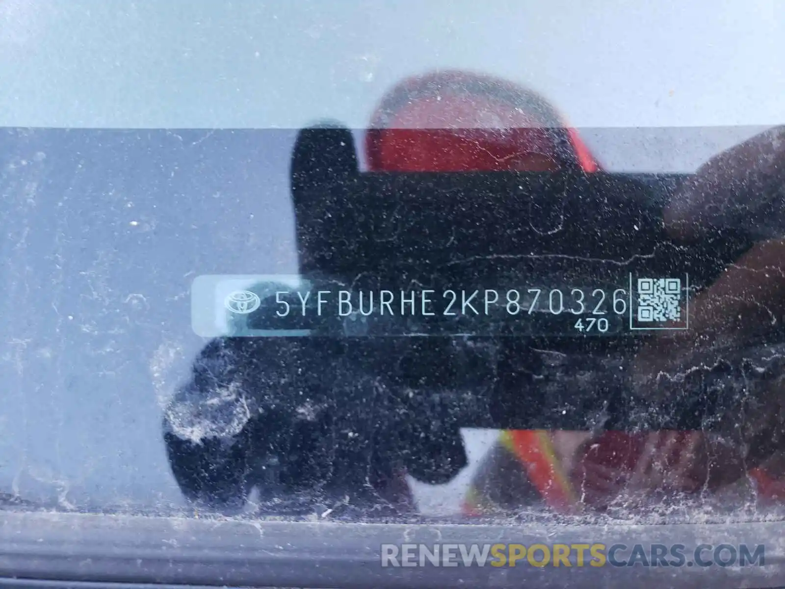 10 Photograph of a damaged car 5YFBURHE2KP870326 TOYOTA COROLLA 2019