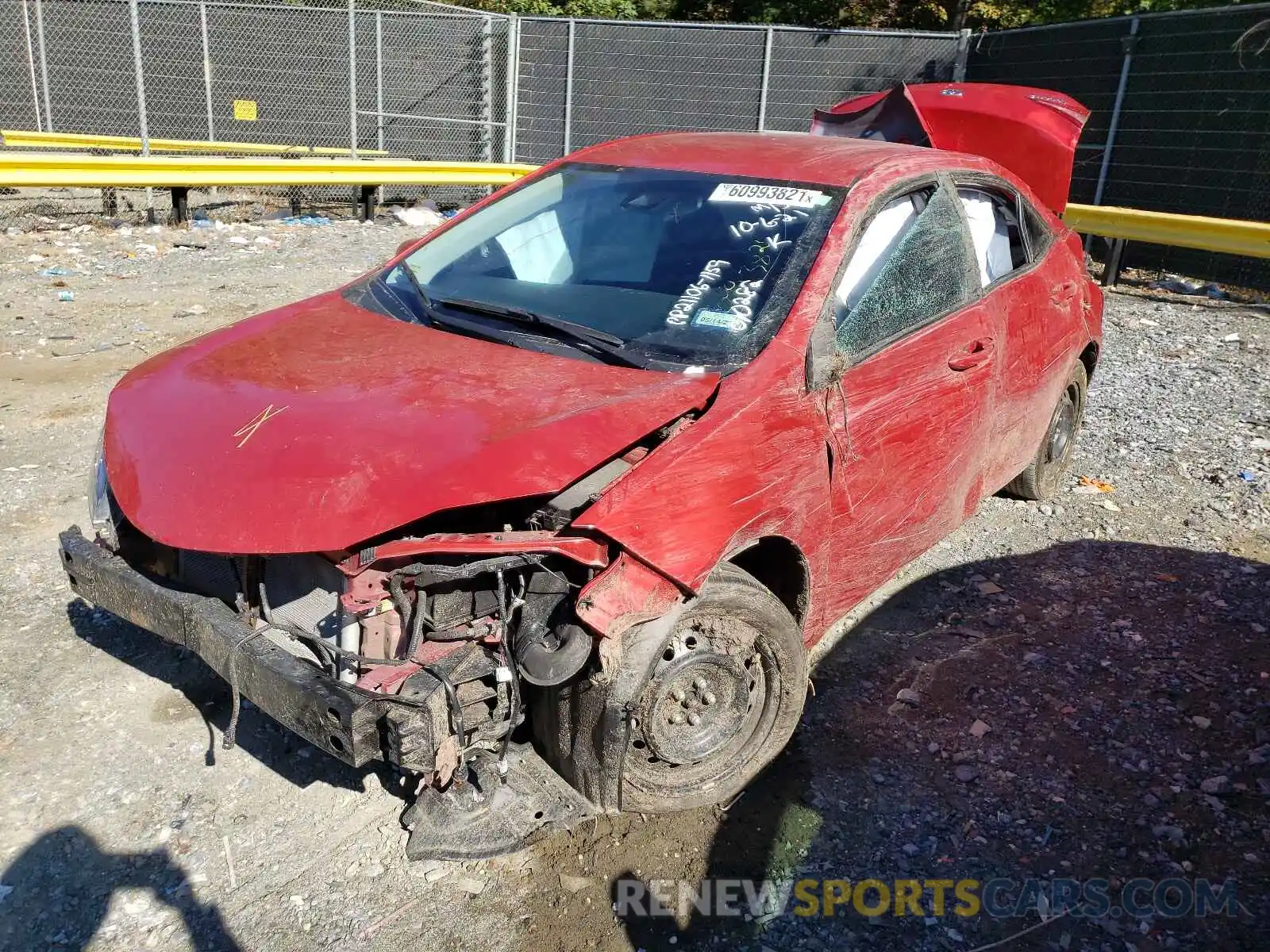 2 Photograph of a damaged car 5YFBURHE2KP870326 TOYOTA COROLLA 2019