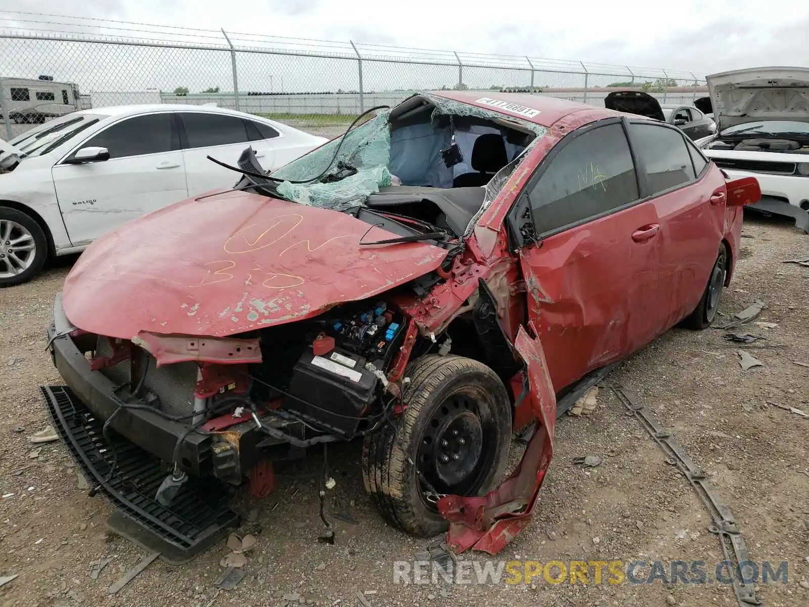 2 Photograph of a damaged car 5YFBURHE2KP871217 TOYOTA COROLLA 2019