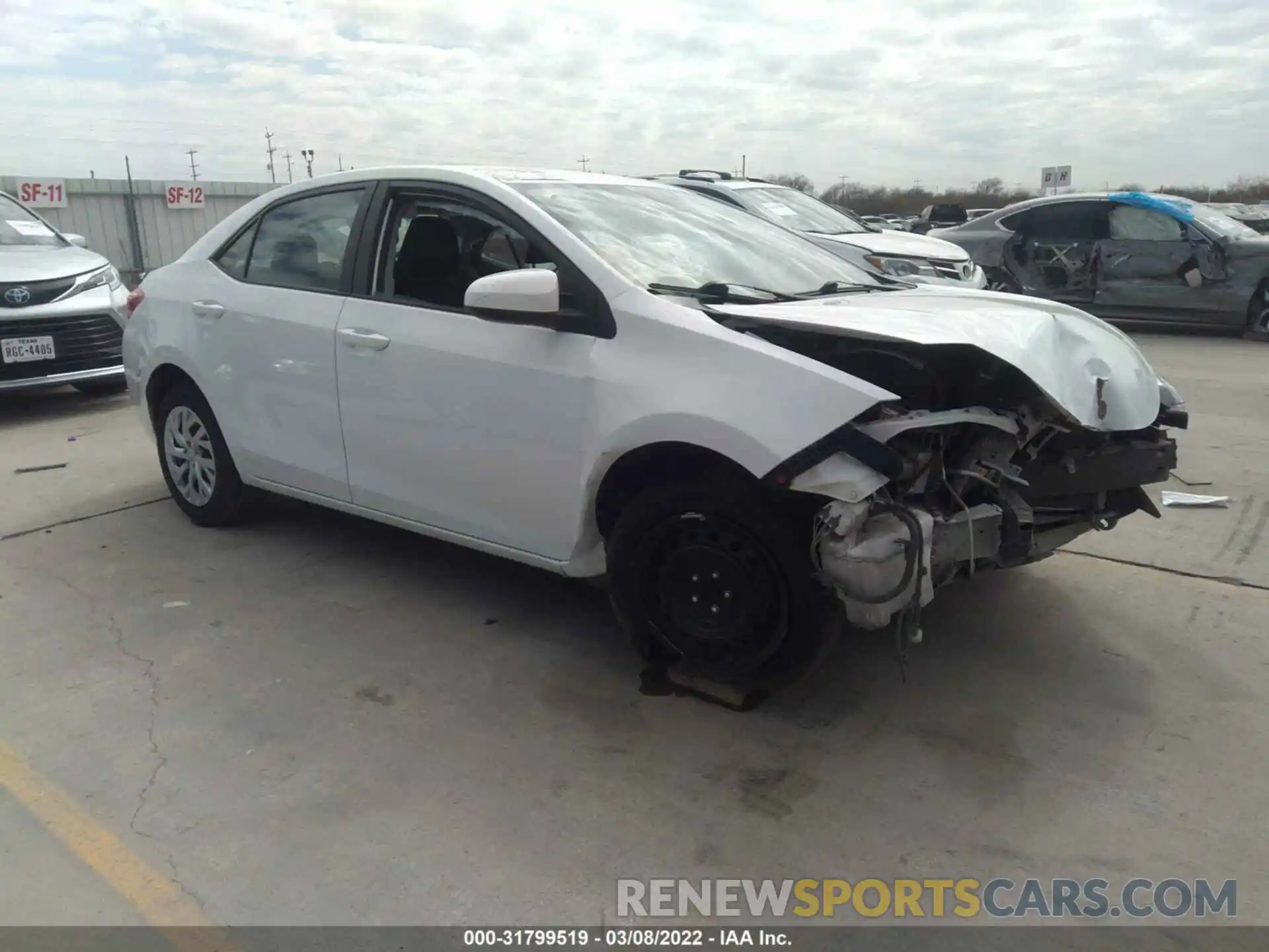 1 Photograph of a damaged car 5YFBURHE2KP871976 TOYOTA COROLLA 2019