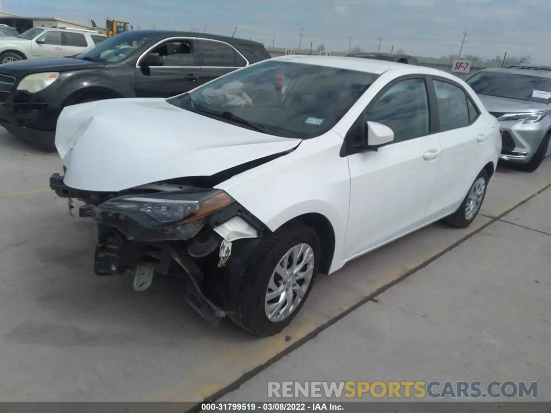 2 Photograph of a damaged car 5YFBURHE2KP871976 TOYOTA COROLLA 2019