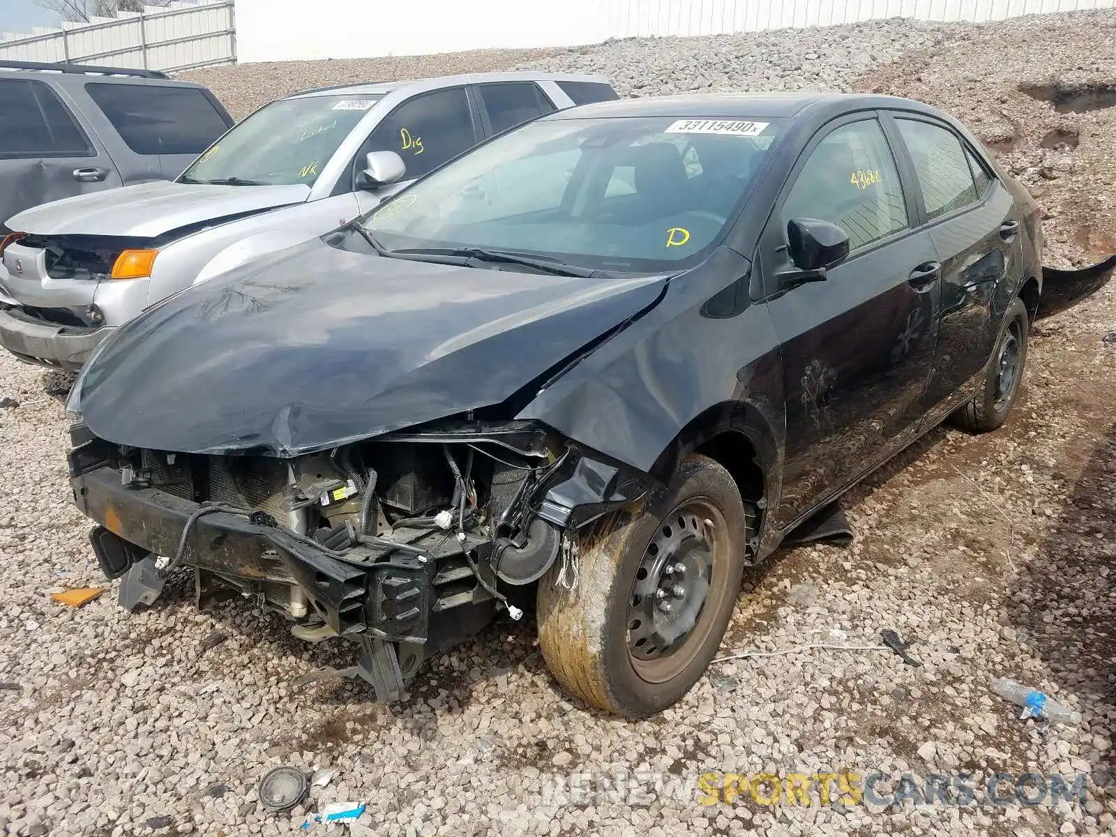 2 Photograph of a damaged car 5YFBURHE2KP874473 TOYOTA COROLLA 2019