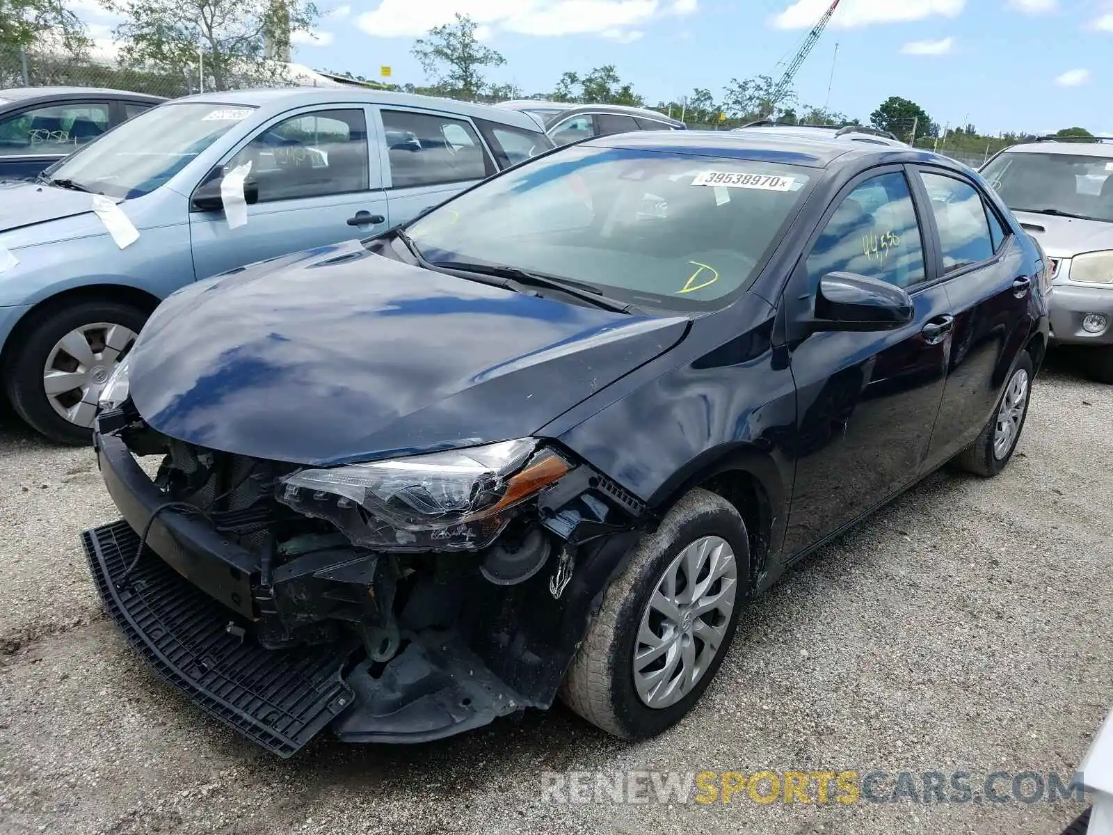 2 Photograph of a damaged car 5YFBURHE2KP874781 TOYOTA COROLLA 2019