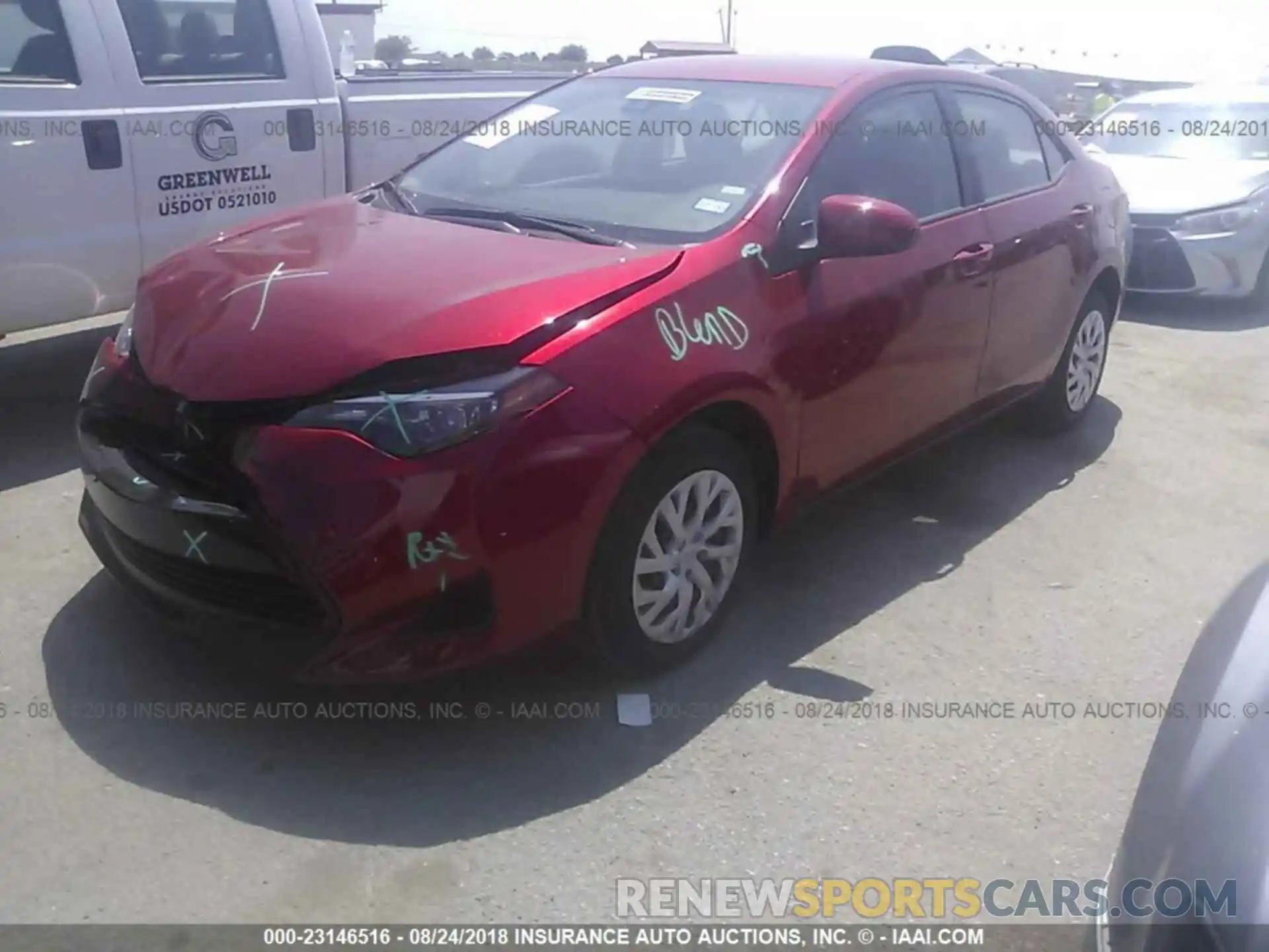 2 Photograph of a damaged car 5YFBURHE2KP874893 Toyota Corolla 2019