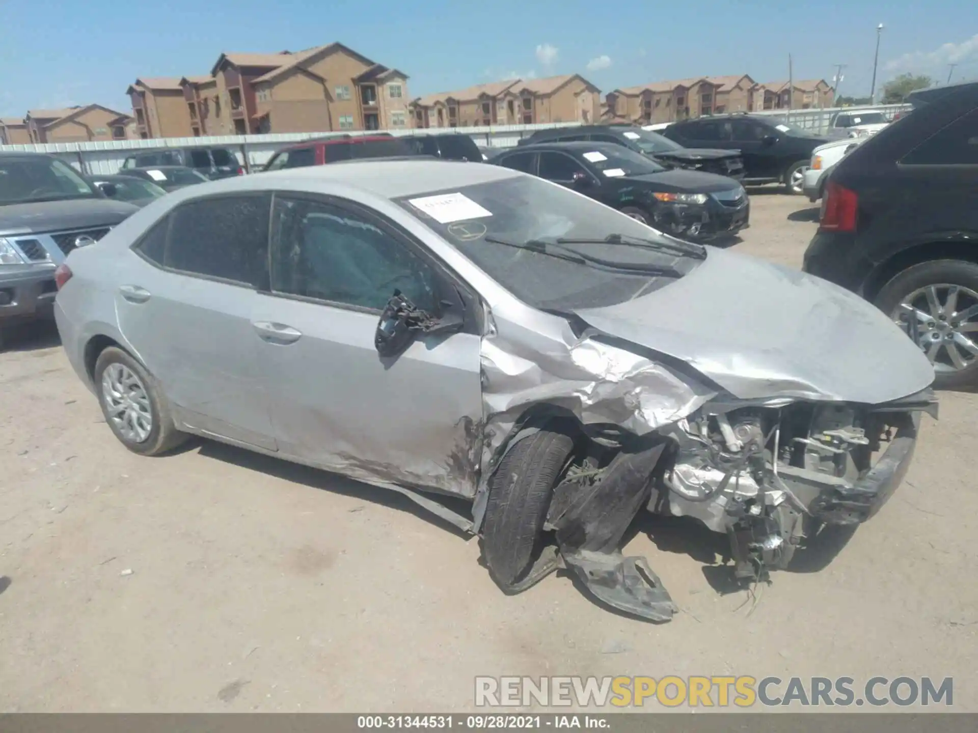 1 Photograph of a damaged car 5YFBURHE2KP875266 TOYOTA COROLLA 2019