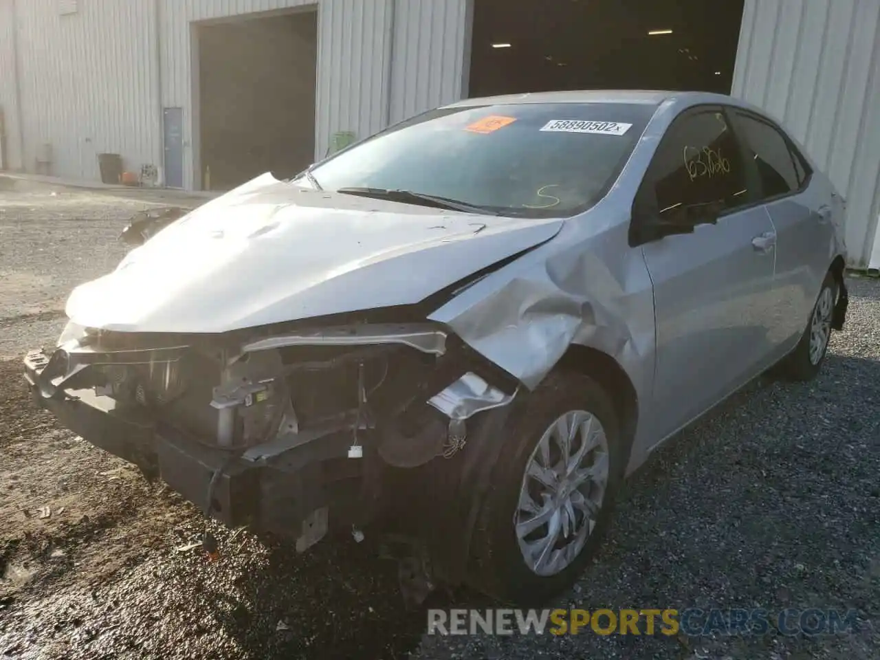 2 Photograph of a damaged car 5YFBURHE2KP875459 TOYOTA COROLLA 2019