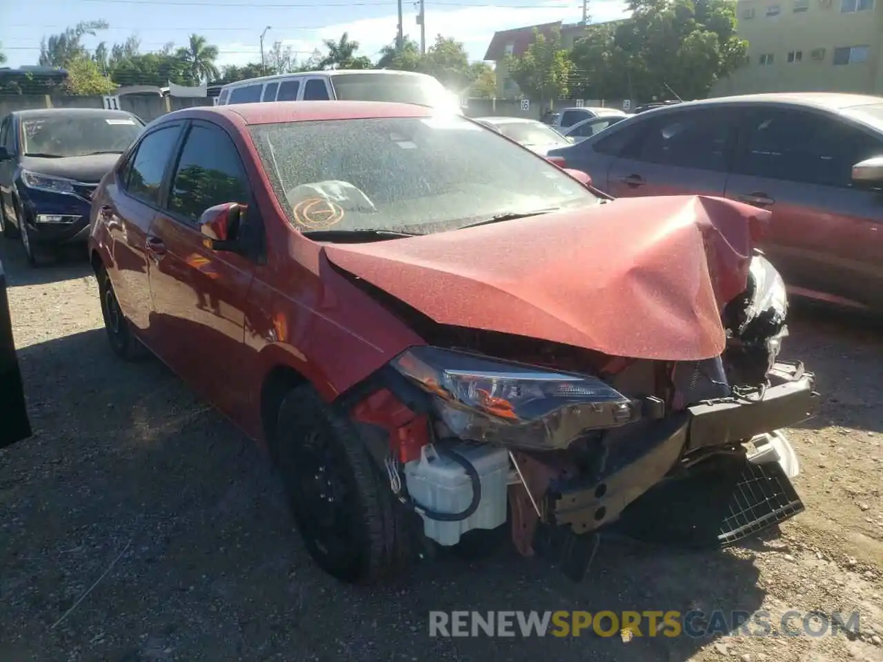 1 Photograph of a damaged car 5YFBURHE2KP875946 TOYOTA COROLLA 2019