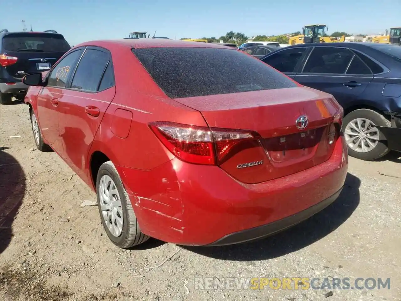 3 Photograph of a damaged car 5YFBURHE2KP875946 TOYOTA COROLLA 2019