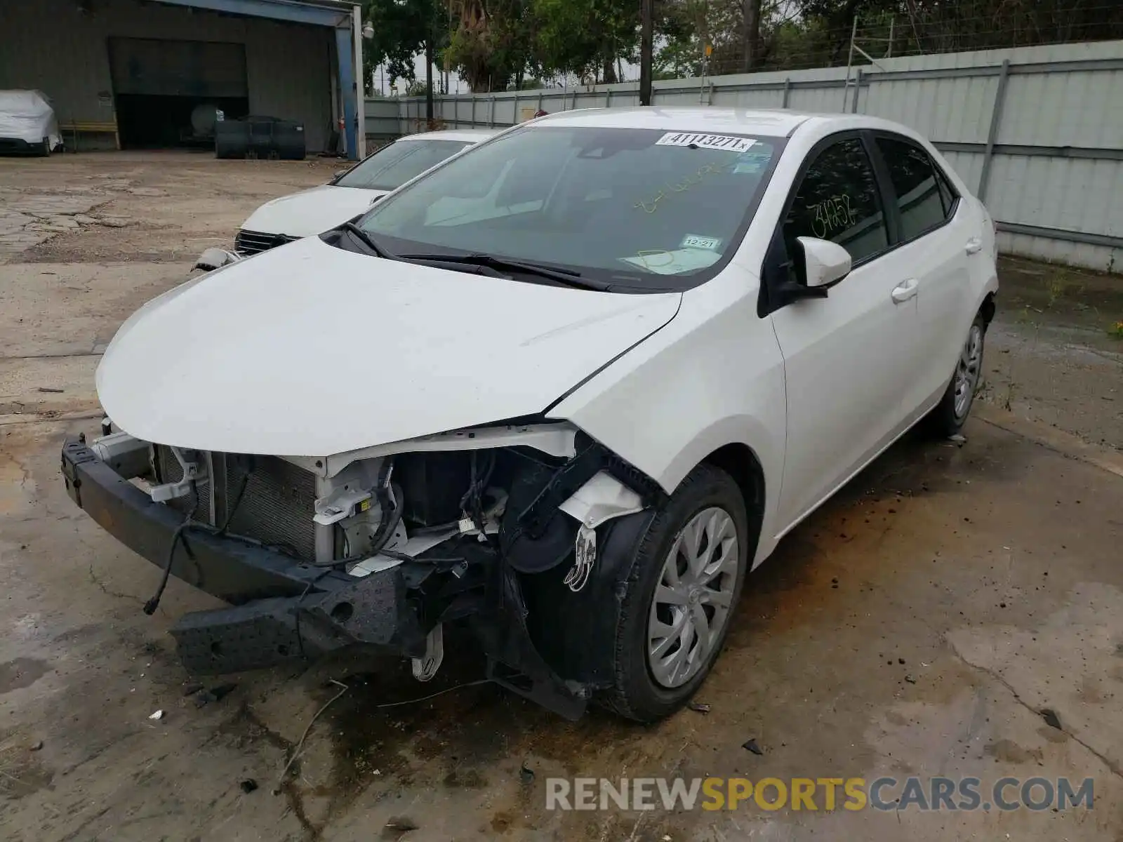 2 Photograph of a damaged car 5YFBURHE2KP876093 TOYOTA COROLLA 2019