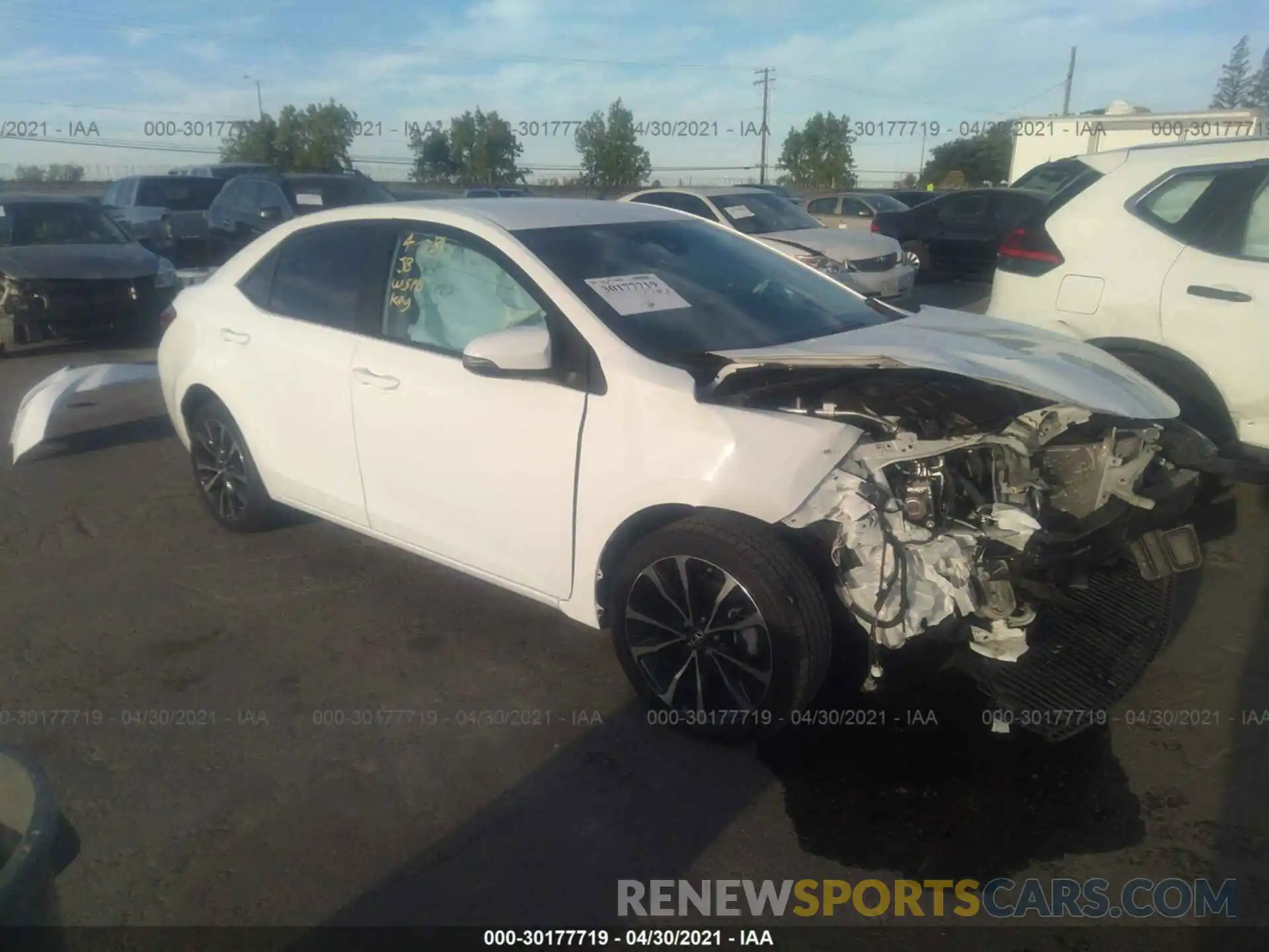 1 Photograph of a damaged car 5YFBURHE2KP876241 TOYOTA COROLLA 2019