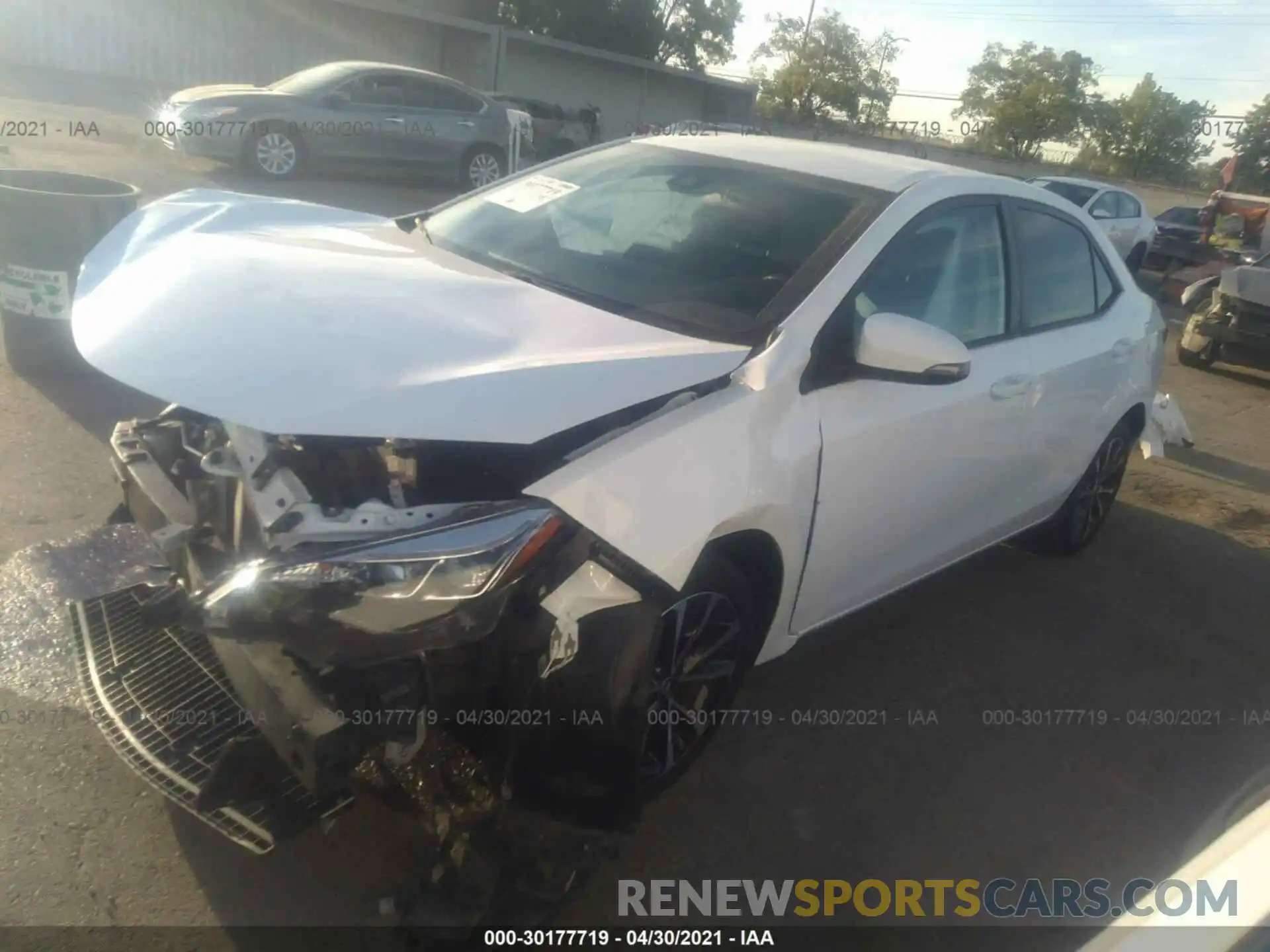 2 Photograph of a damaged car 5YFBURHE2KP876241 TOYOTA COROLLA 2019