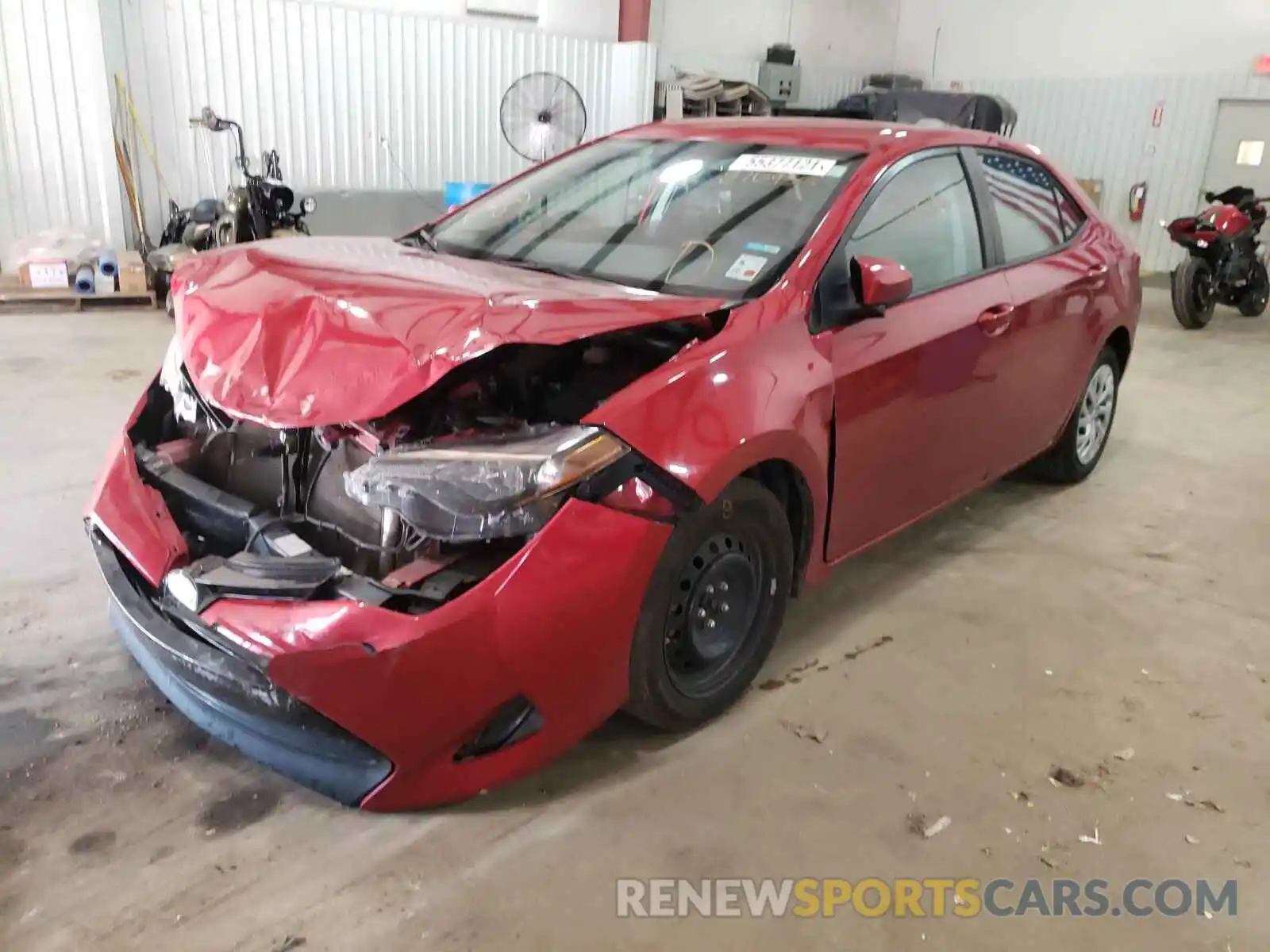 2 Photograph of a damaged car 5YFBURHE2KP876935 TOYOTA COROLLA 2019