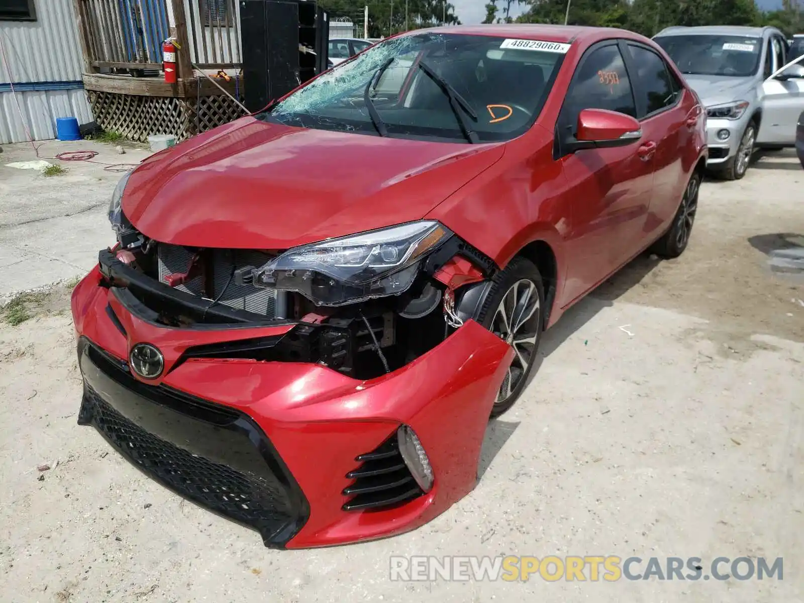 2 Photograph of a damaged car 5YFBURHE2KP877079 TOYOTA COROLLA 2019