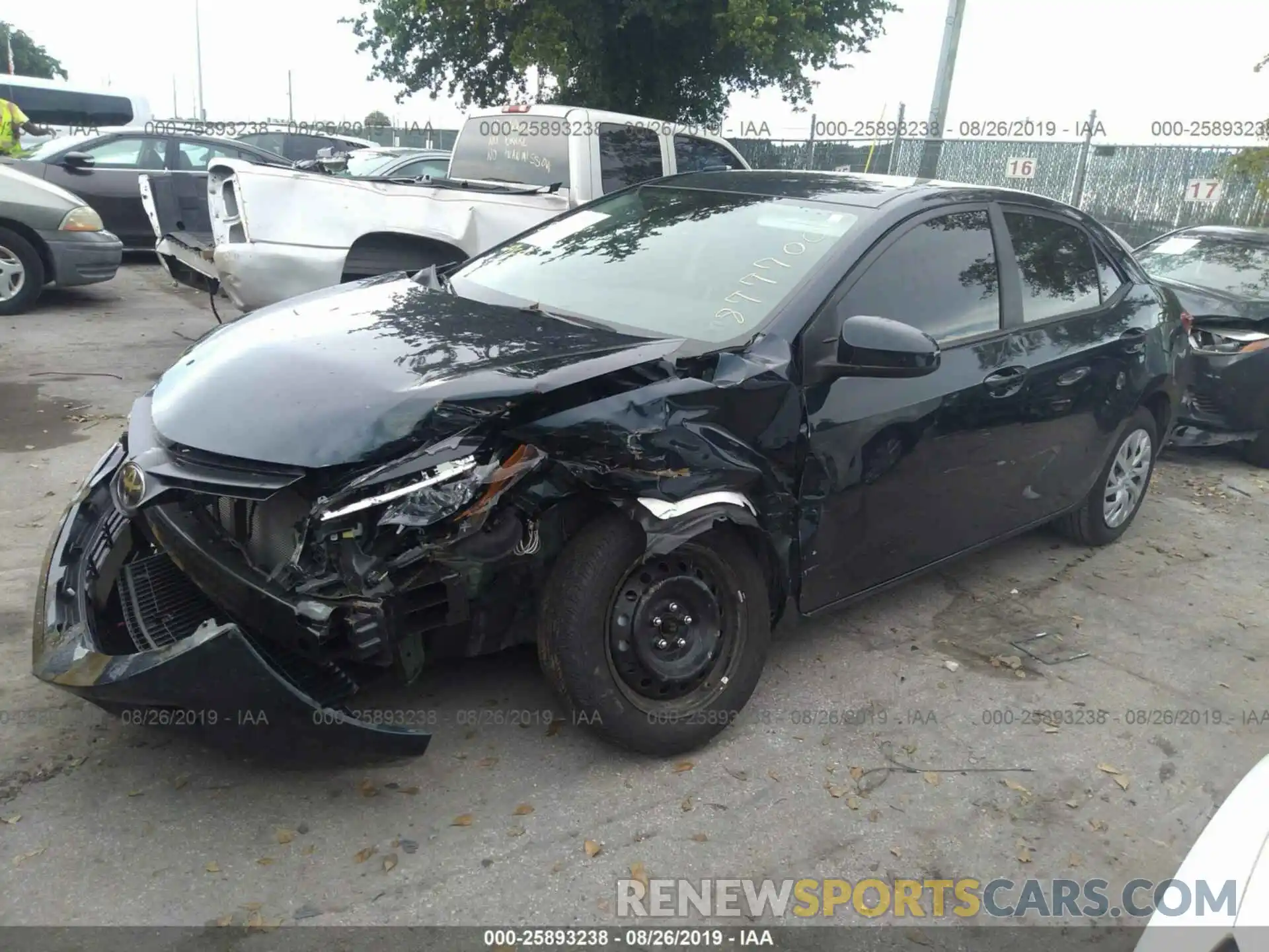 2 Photograph of a damaged car 5YFBURHE2KP877700 TOYOTA COROLLA 2019