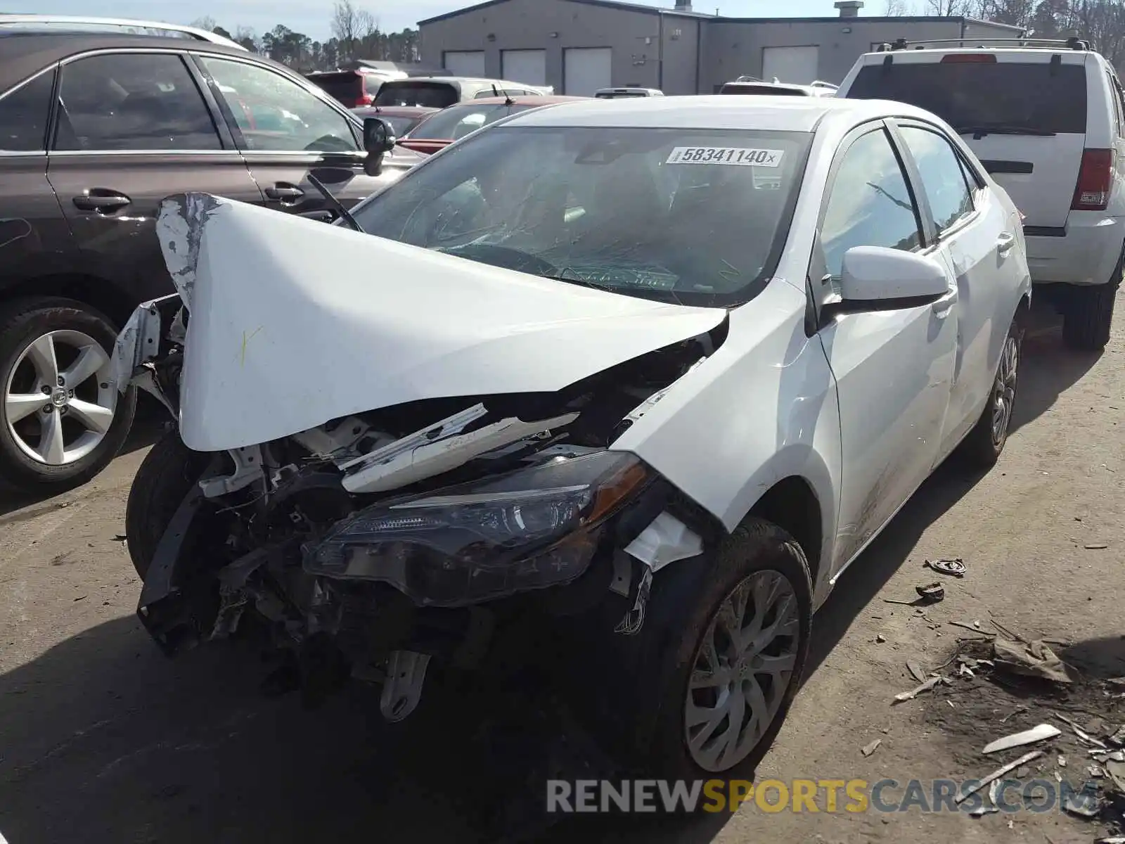 2 Photograph of a damaged car 5YFBURHE2KP878779 TOYOTA COROLLA 2019