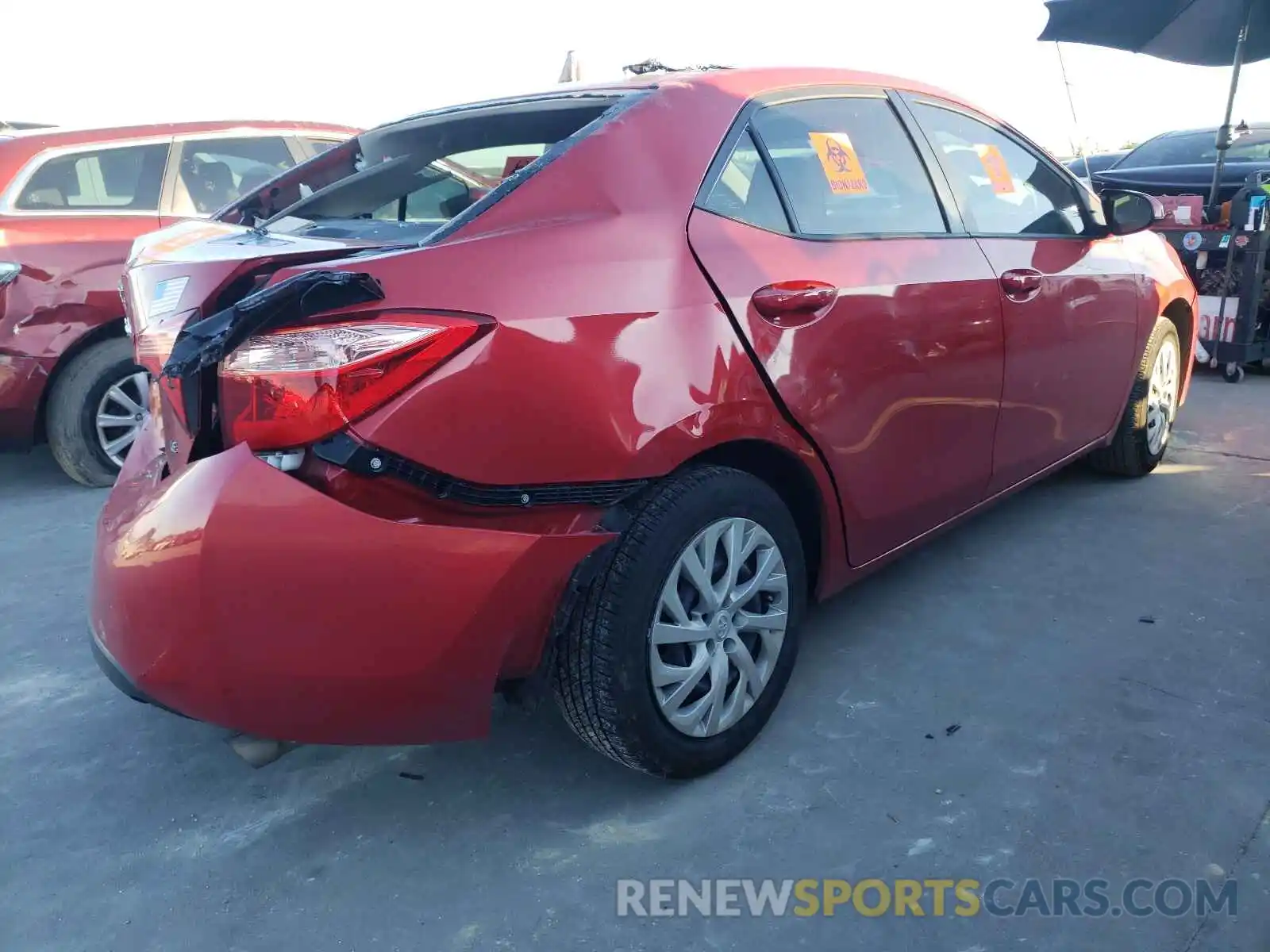 4 Photograph of a damaged car 5YFBURHE2KP879480 TOYOTA COROLLA 2019