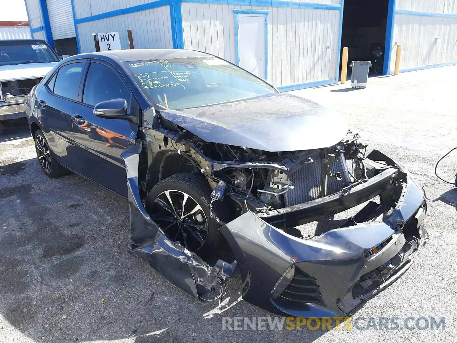 1 Photograph of a damaged car 5YFBURHE2KP882427 TOYOTA COROLLA 2019