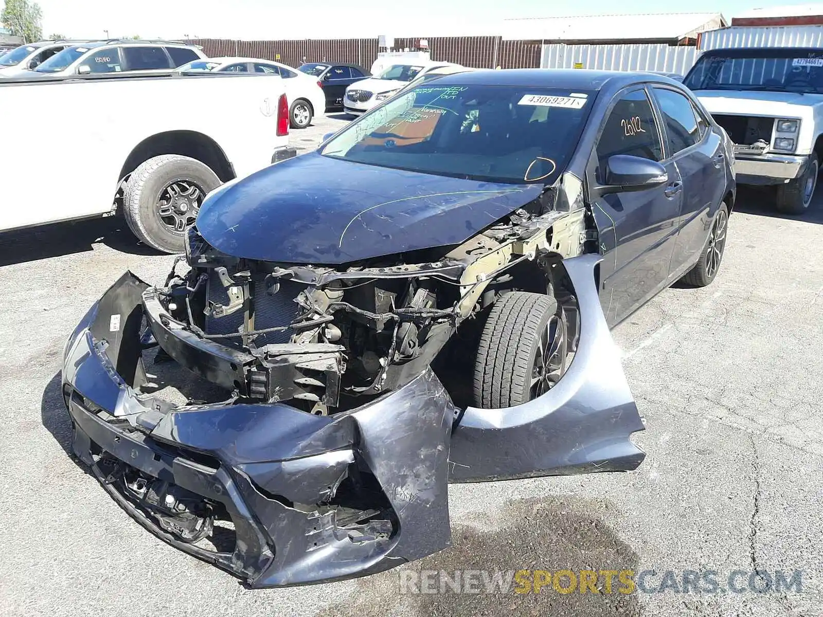 2 Photograph of a damaged car 5YFBURHE2KP882427 TOYOTA COROLLA 2019