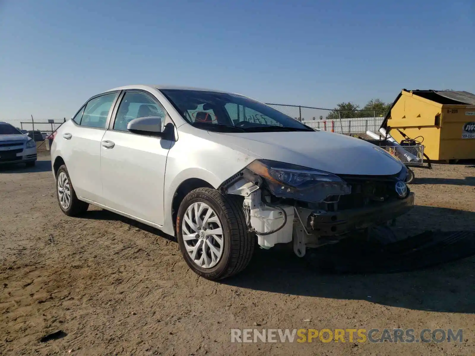 1 Photograph of a damaged car 5YFBURHE2KP884291 TOYOTA COROLLA 2019