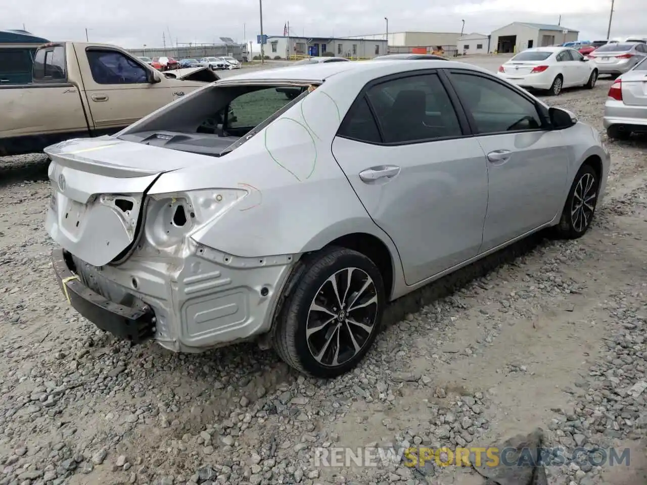 4 Photograph of a damaged car 5YFBURHE2KP884341 TOYOTA COROLLA 2019