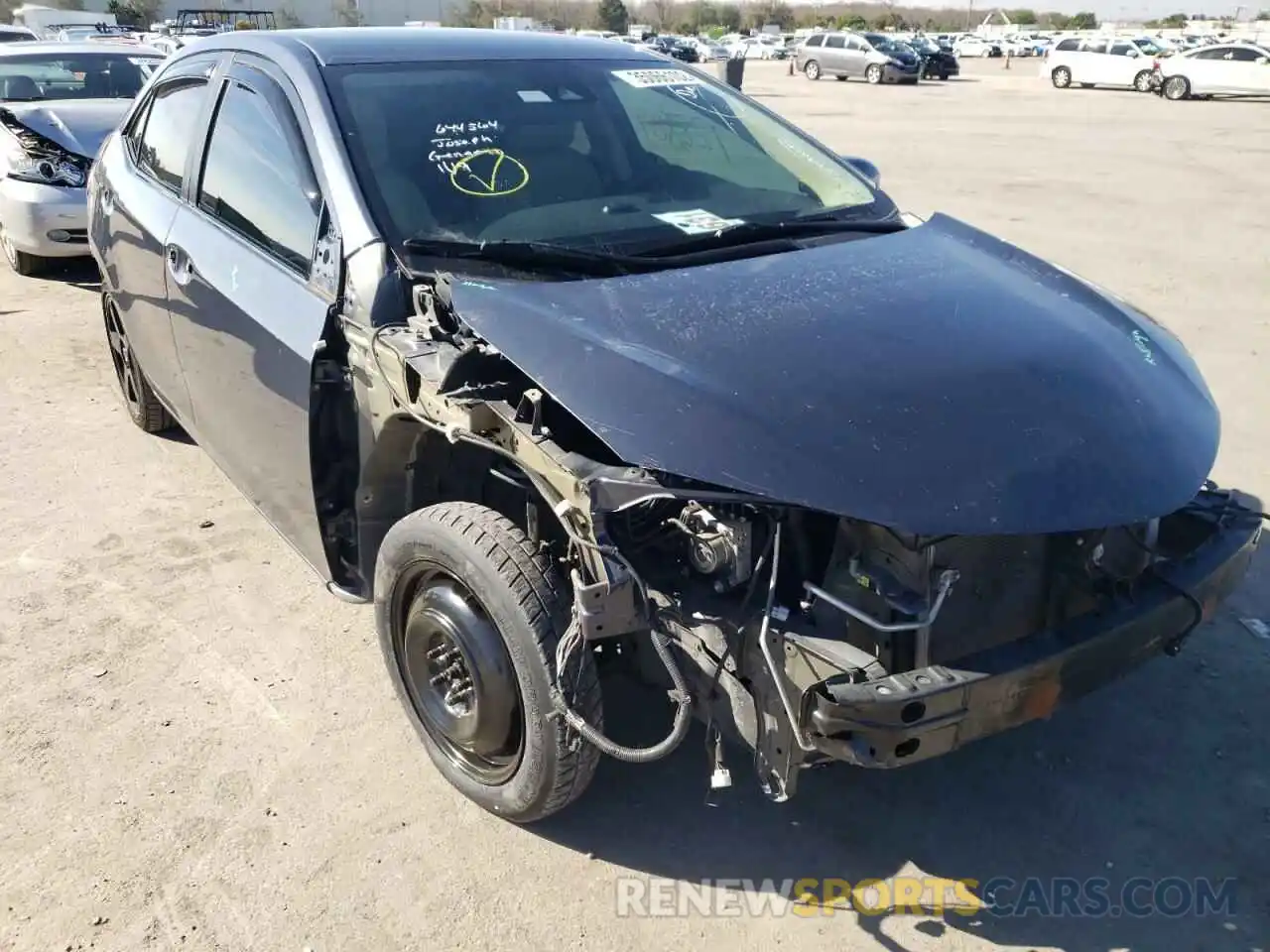 1 Photograph of a damaged car 5YFBURHE2KP885456 TOYOTA COROLLA 2019