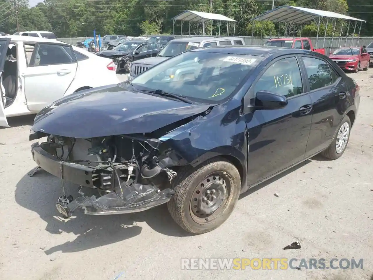 2 Photograph of a damaged car 5YFBURHE2KP885750 TOYOTA COROLLA 2019