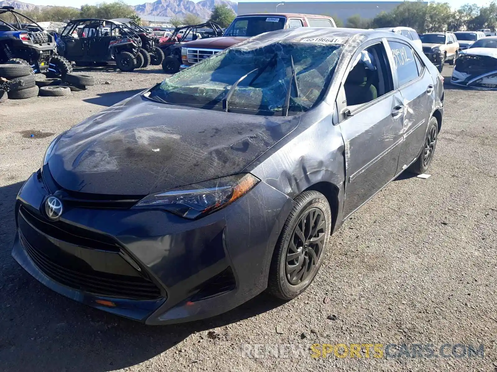 2 Photograph of a damaged car 5YFBURHE2KP886087 TOYOTA COROLLA 2019