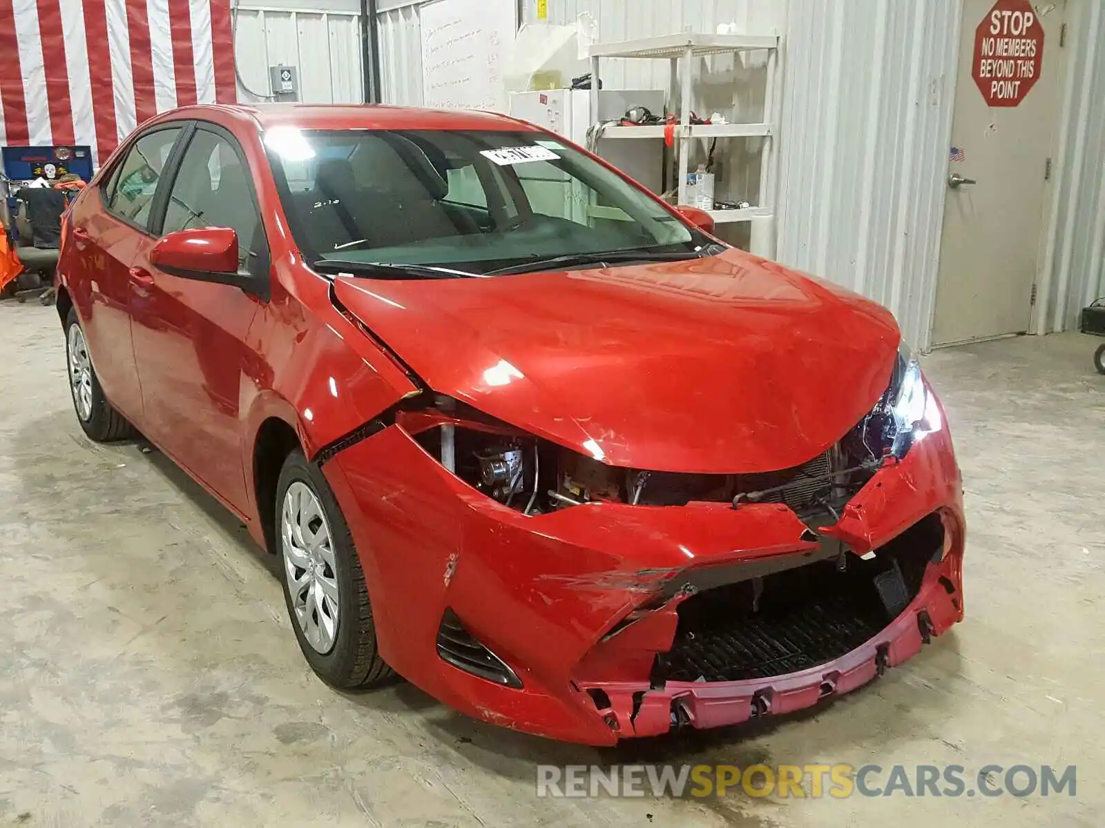 1 Photograph of a damaged car 5YFBURHE2KP886610 TOYOTA COROLLA 2019