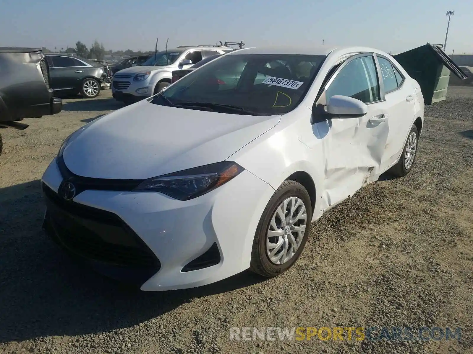 2 Photograph of a damaged car 5YFBURHE2KP886638 TOYOTA COROLLA 2019