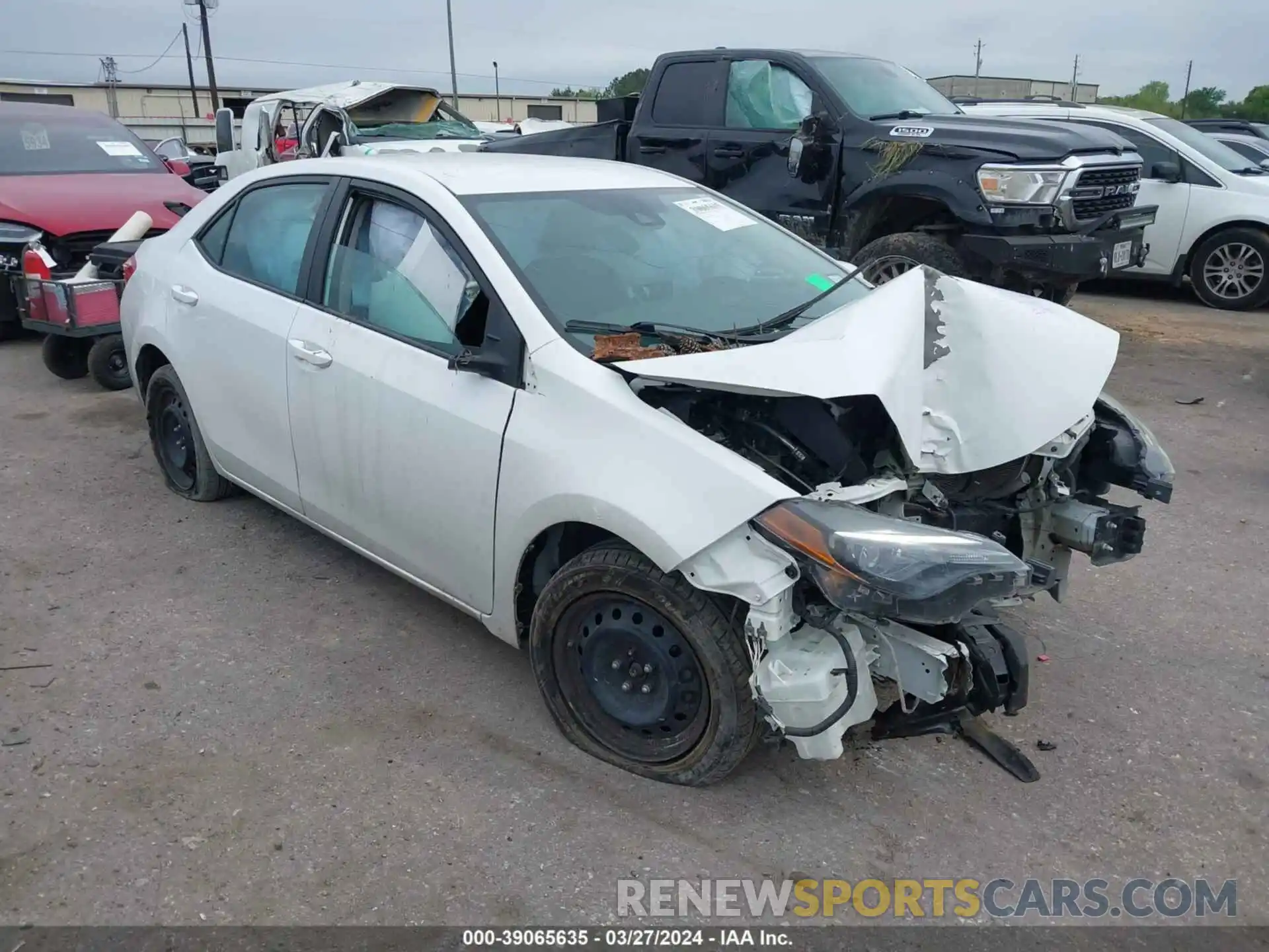 1 Photograph of a damaged car 5YFBURHE2KP886798 TOYOTA COROLLA 2019