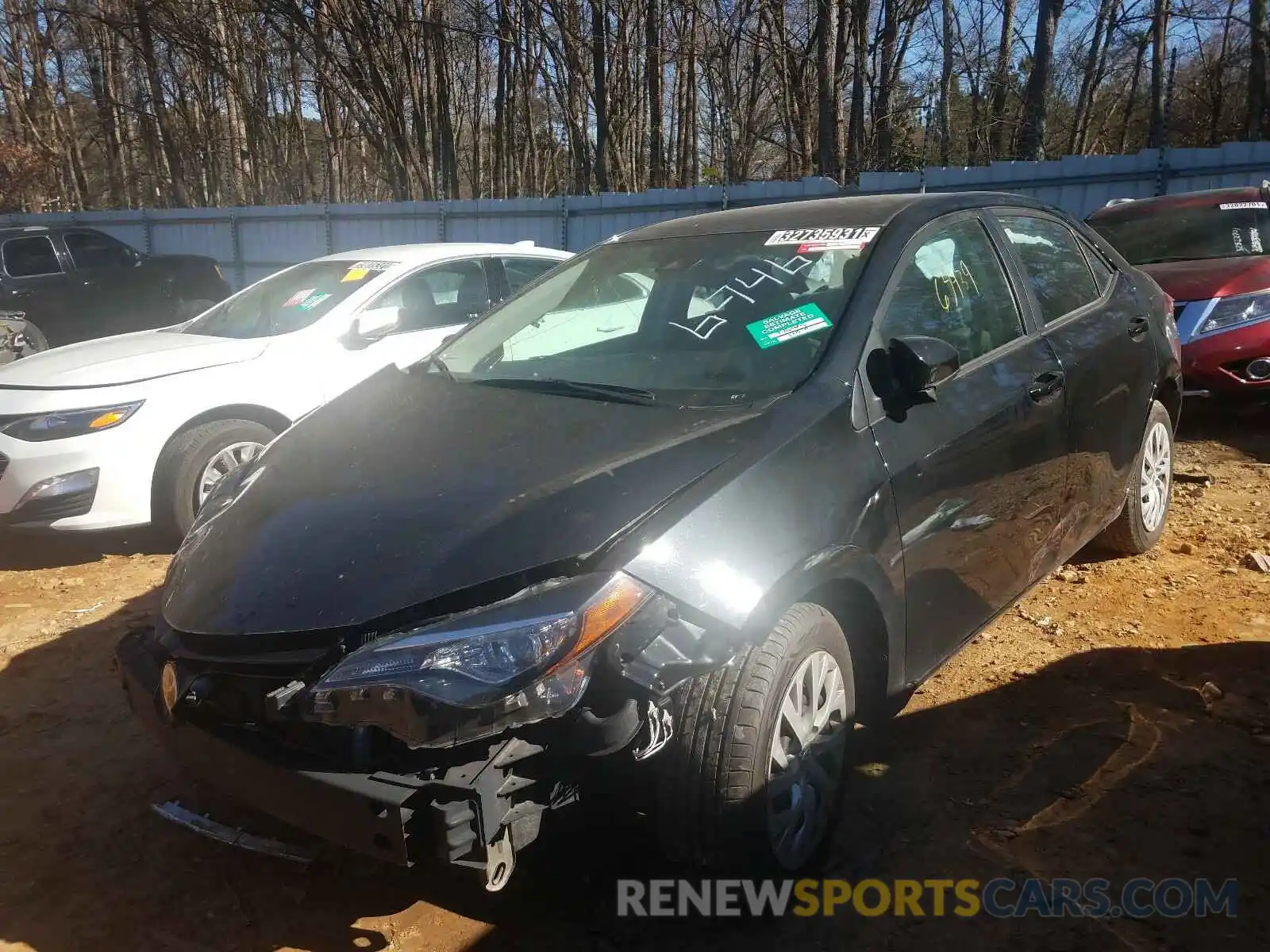 2 Photograph of a damaged car 5YFBURHE2KP886946 TOYOTA COROLLA 2019