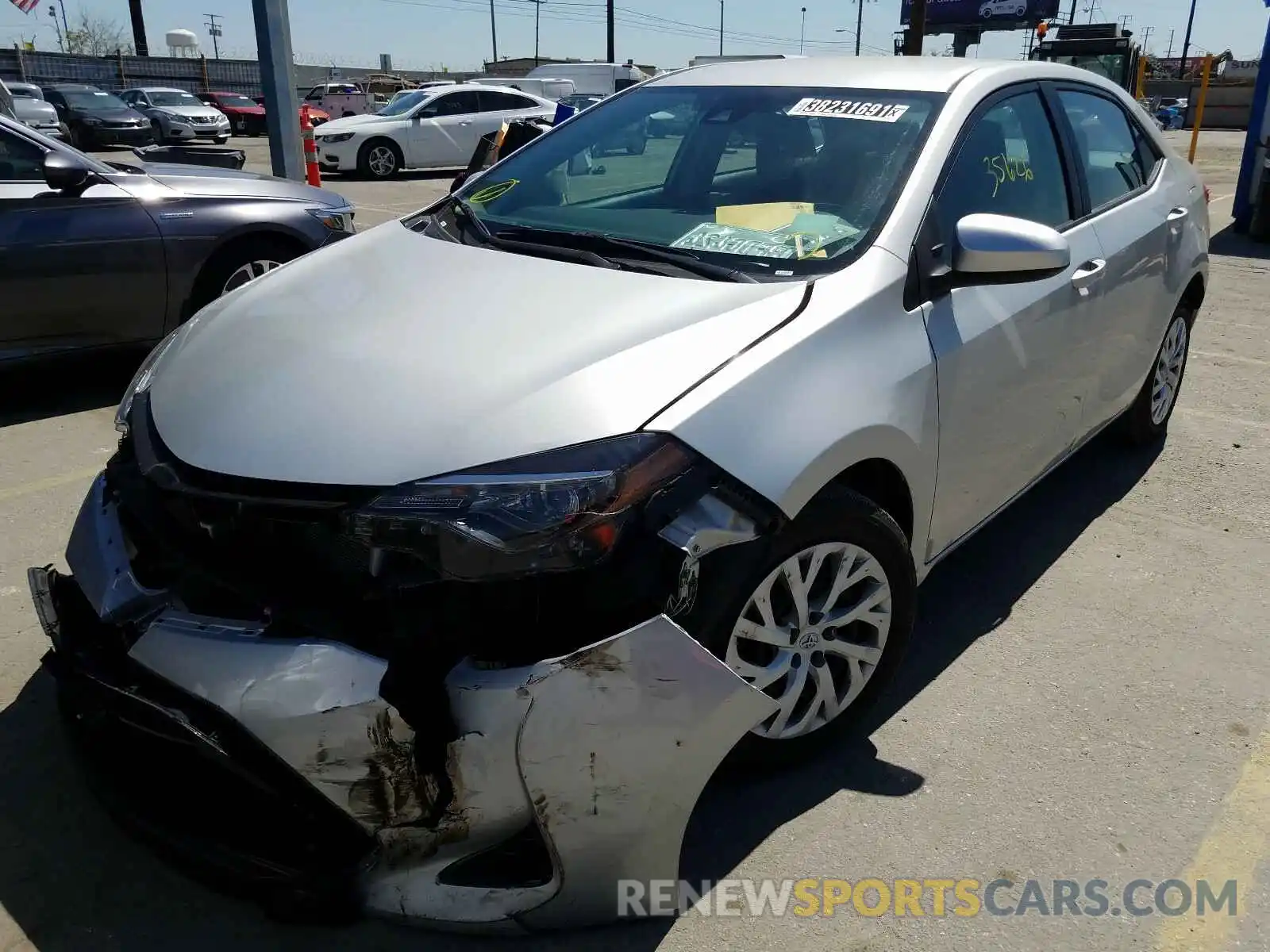 2 Photograph of a damaged car 5YFBURHE2KP887689 TOYOTA COROLLA 2019