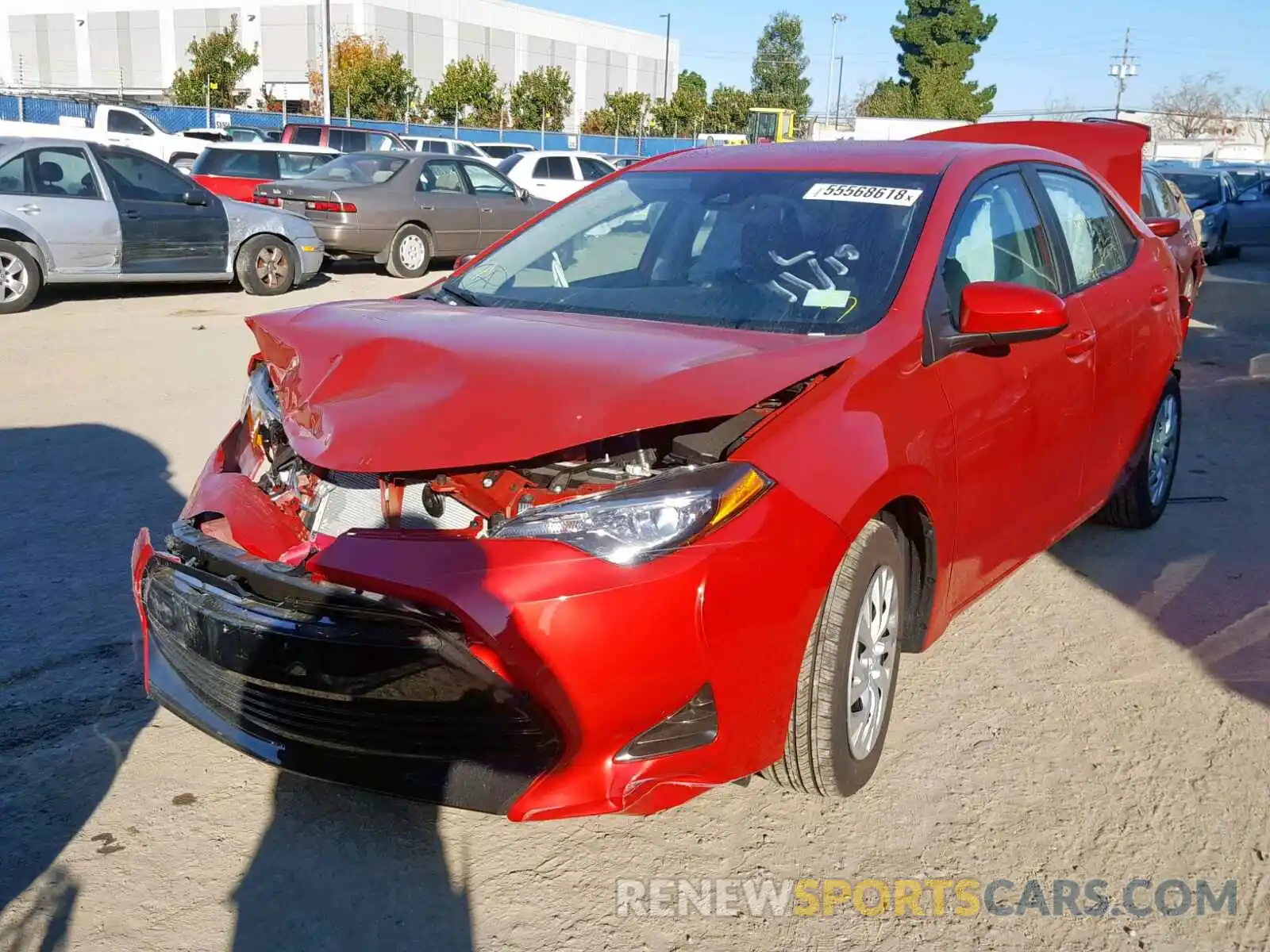 2 Photograph of a damaged car 5YFBURHE2KP888647 TOYOTA COROLLA 2019