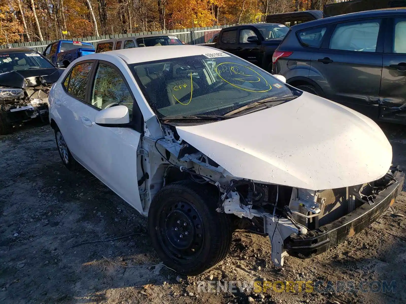 1 Photograph of a damaged car 5YFBURHE2KP888826 TOYOTA COROLLA 2019