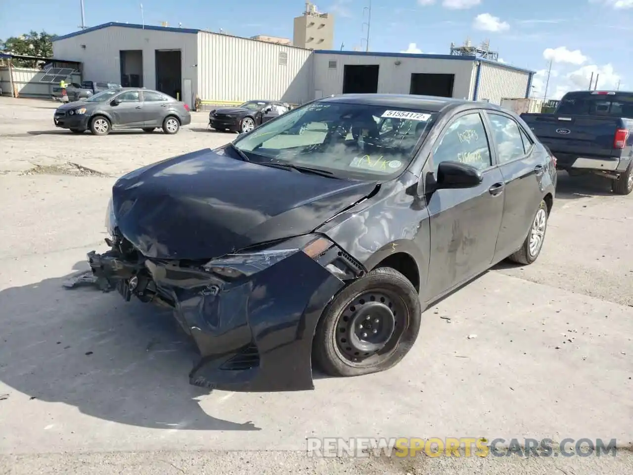 2 Photograph of a damaged car 5YFBURHE2KP893072 TOYOTA COROLLA 2019