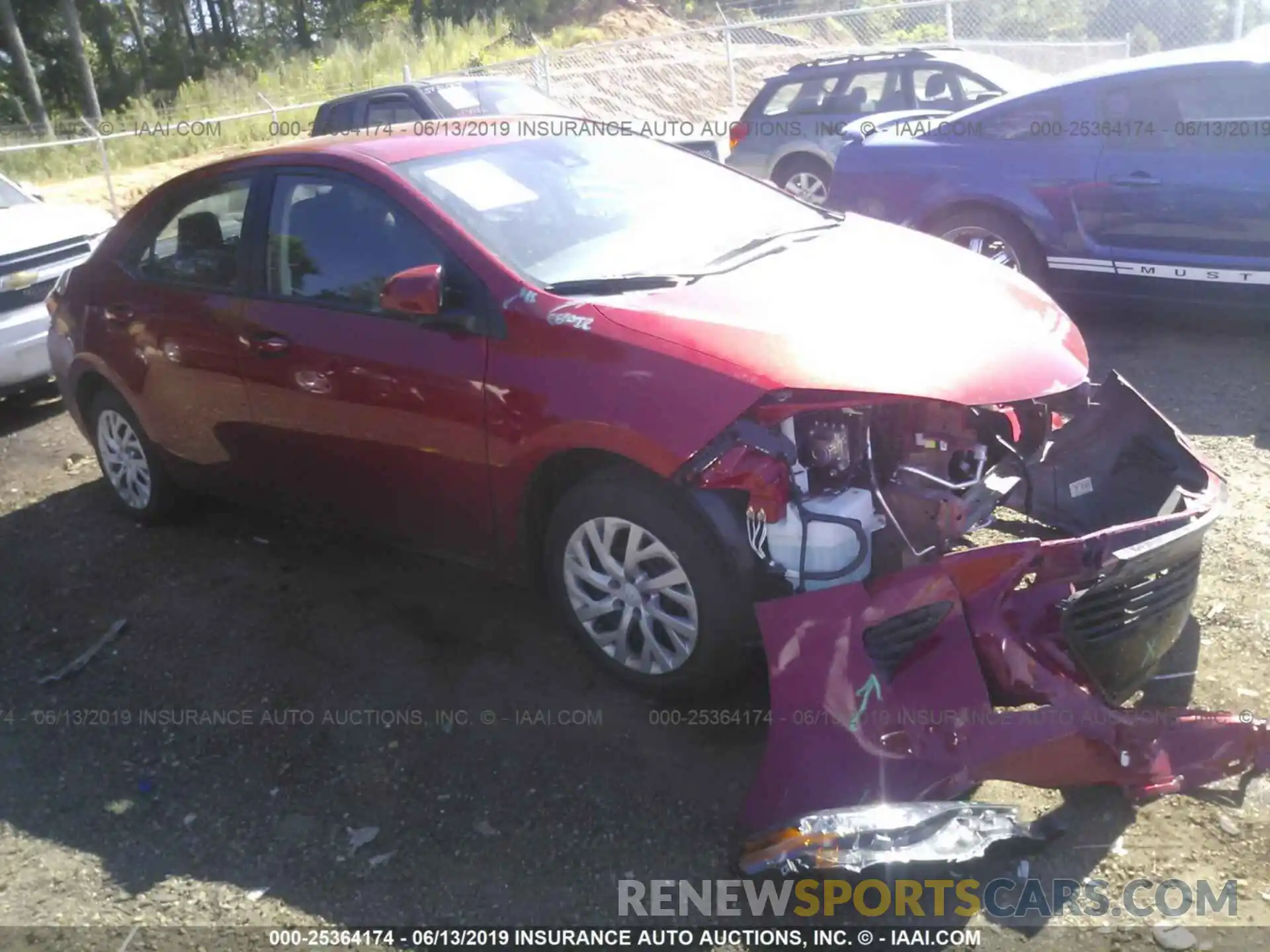 1 Photograph of a damaged car 5YFBURHE2KP893427 TOYOTA COROLLA 2019