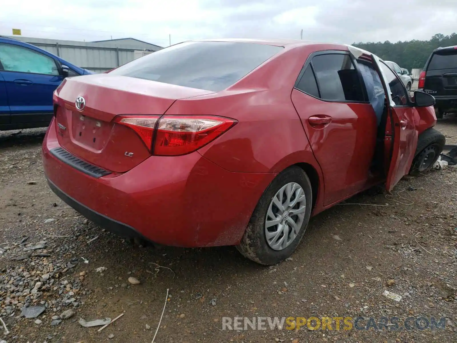 4 Photograph of a damaged car 5YFBURHE2KP893492 TOYOTA COROLLA 2019