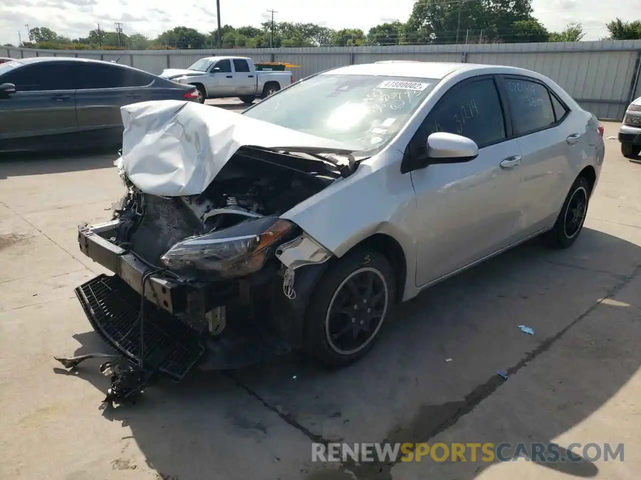 2 Photograph of a damaged car 5YFBURHE2KP893993 TOYOTA COROLLA 2019