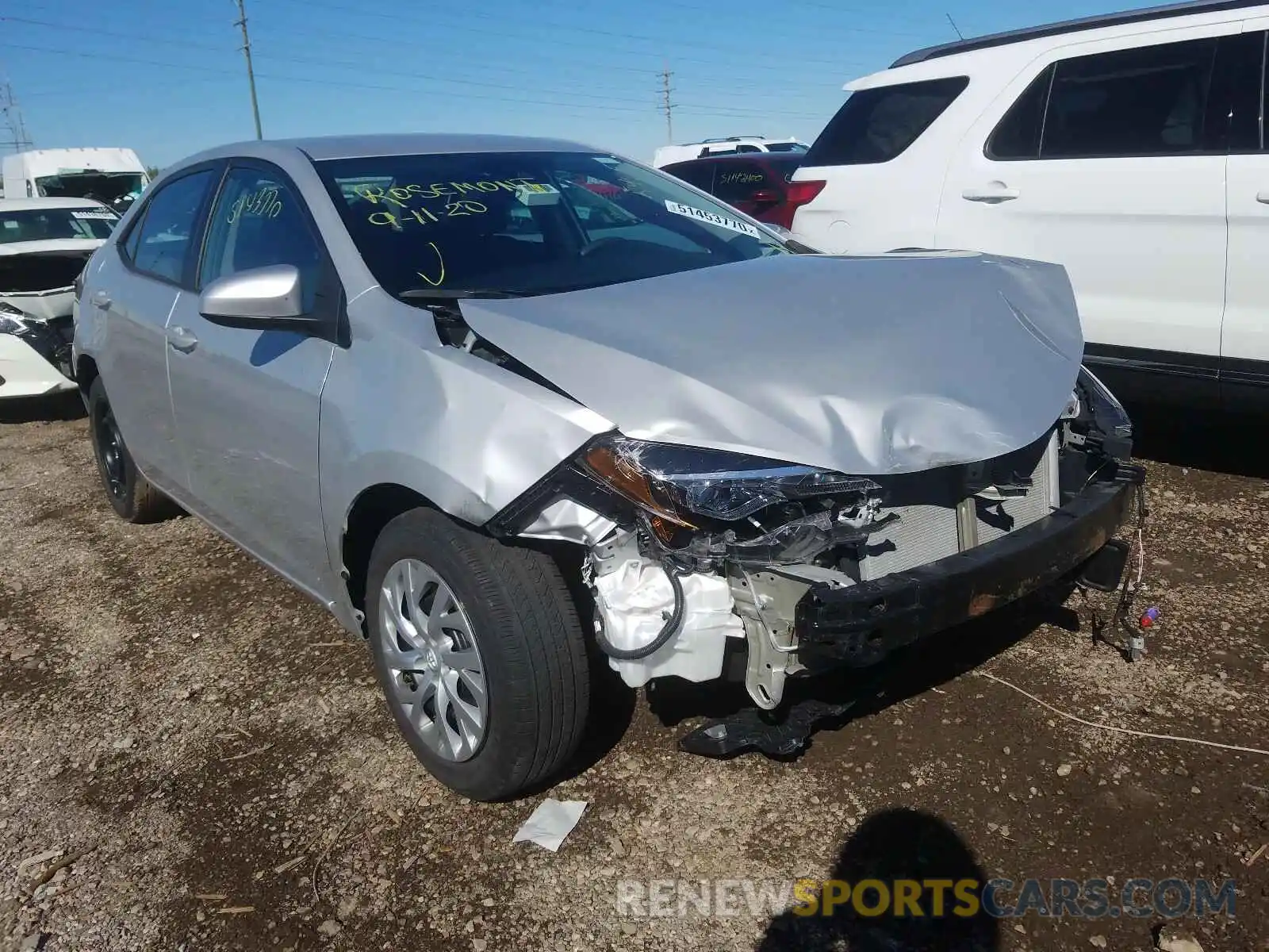 1 Photograph of a damaged car 5YFBURHE2KP895985 TOYOTA COROLLA 2019