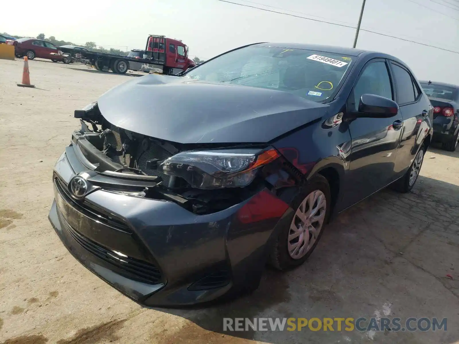 2 Photograph of a damaged car 5YFBURHE2KP896070 TOYOTA COROLLA 2019