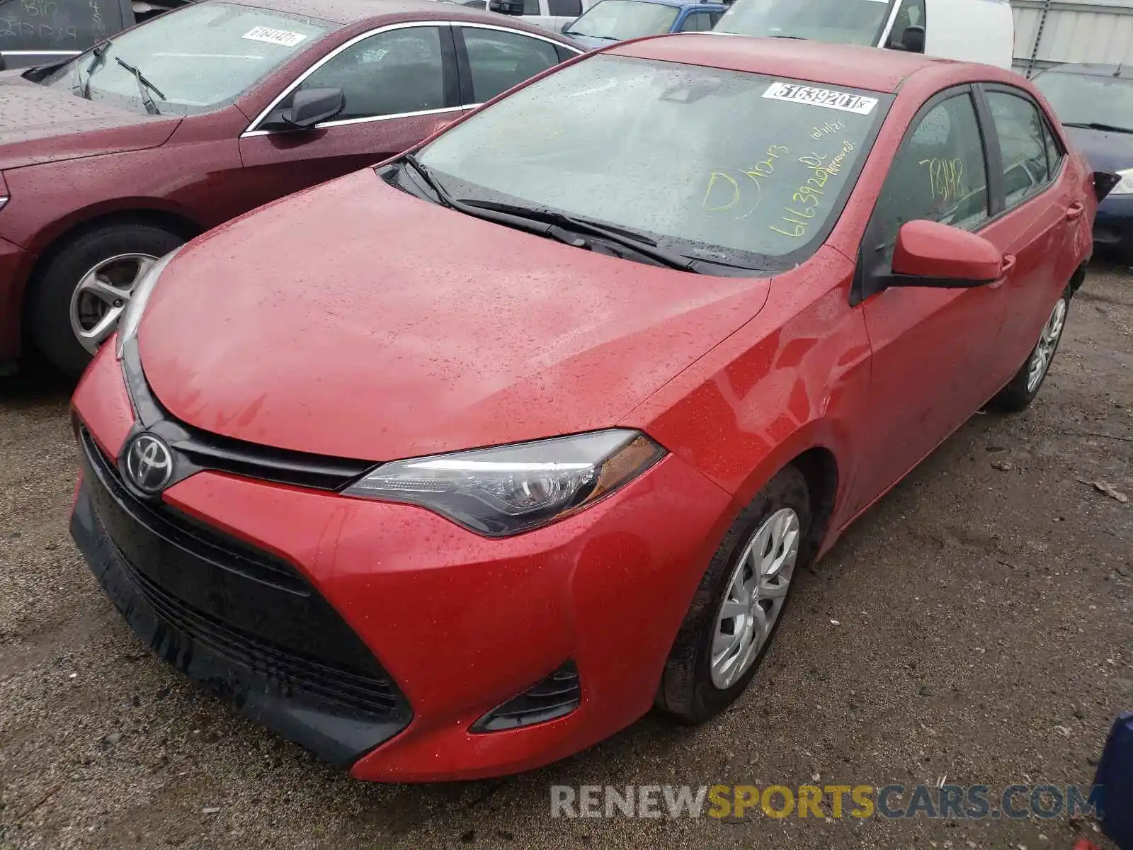 2 Photograph of a damaged car 5YFBURHE2KP896327 TOYOTA COROLLA 2019