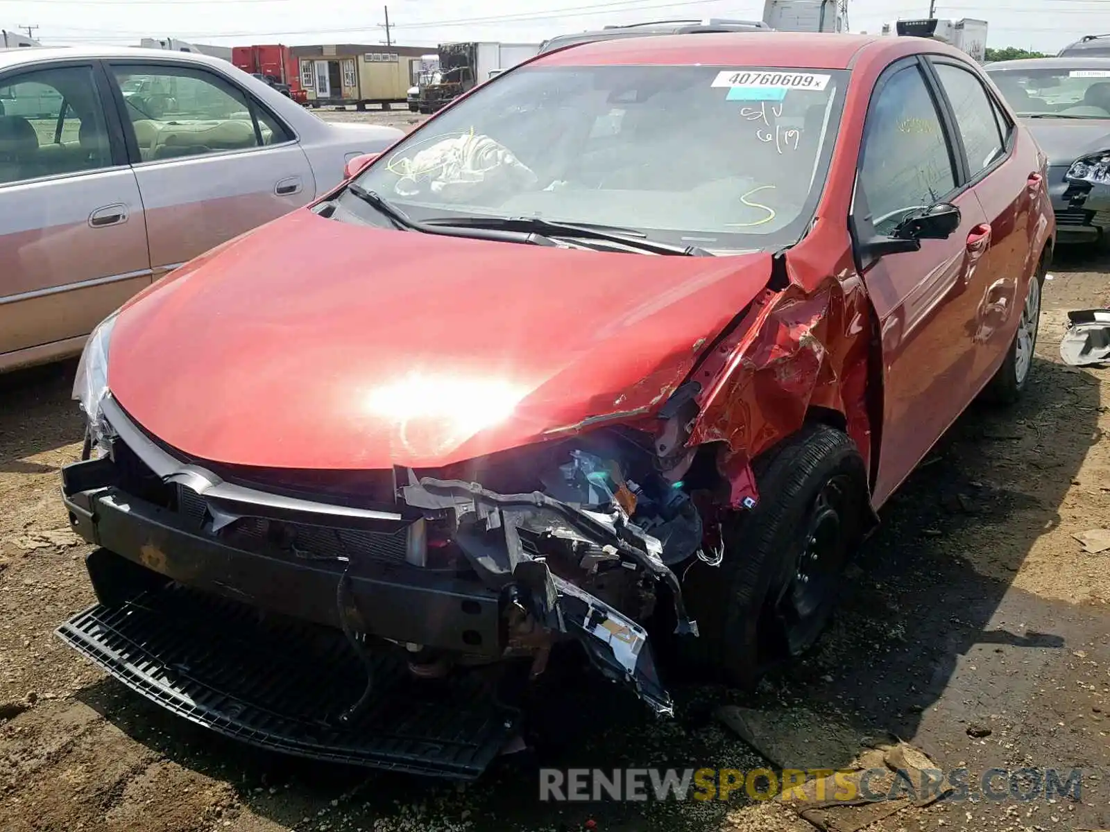 2 Photograph of a damaged car 5YFBURHE2KP896375 TOYOTA COROLLA 2019